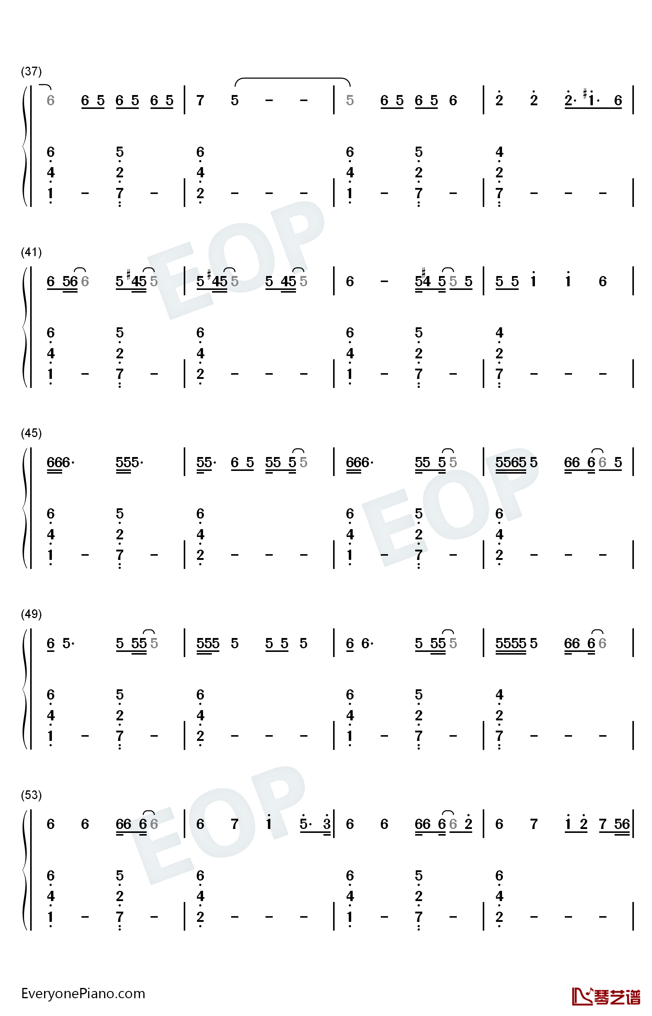 Babylon钢琴简谱-数字双手-Lady Gaga3