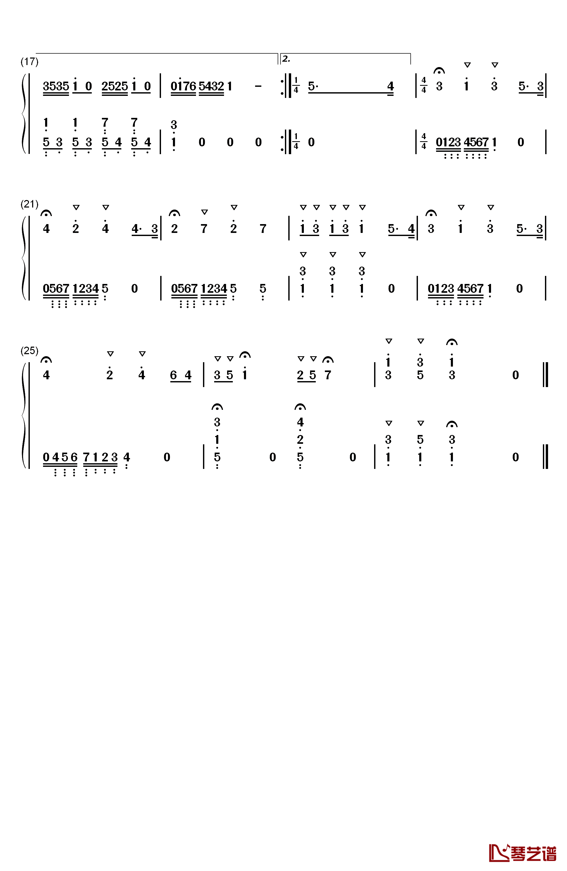 魔笛钢琴简谱-数字双手-莫扎特  Mozart2