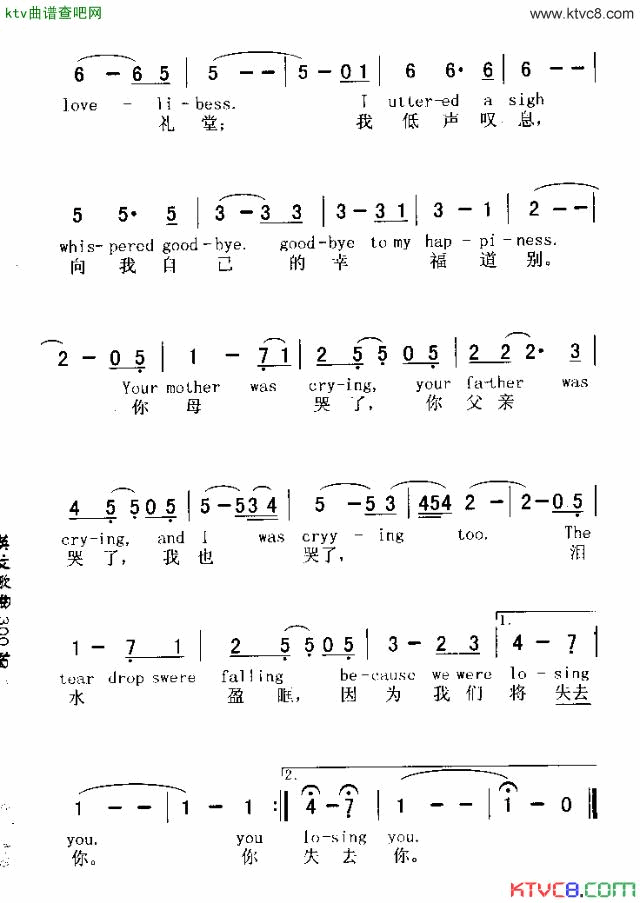 IWENTTOYOURWEDDING我参加你的婚礼简谱1