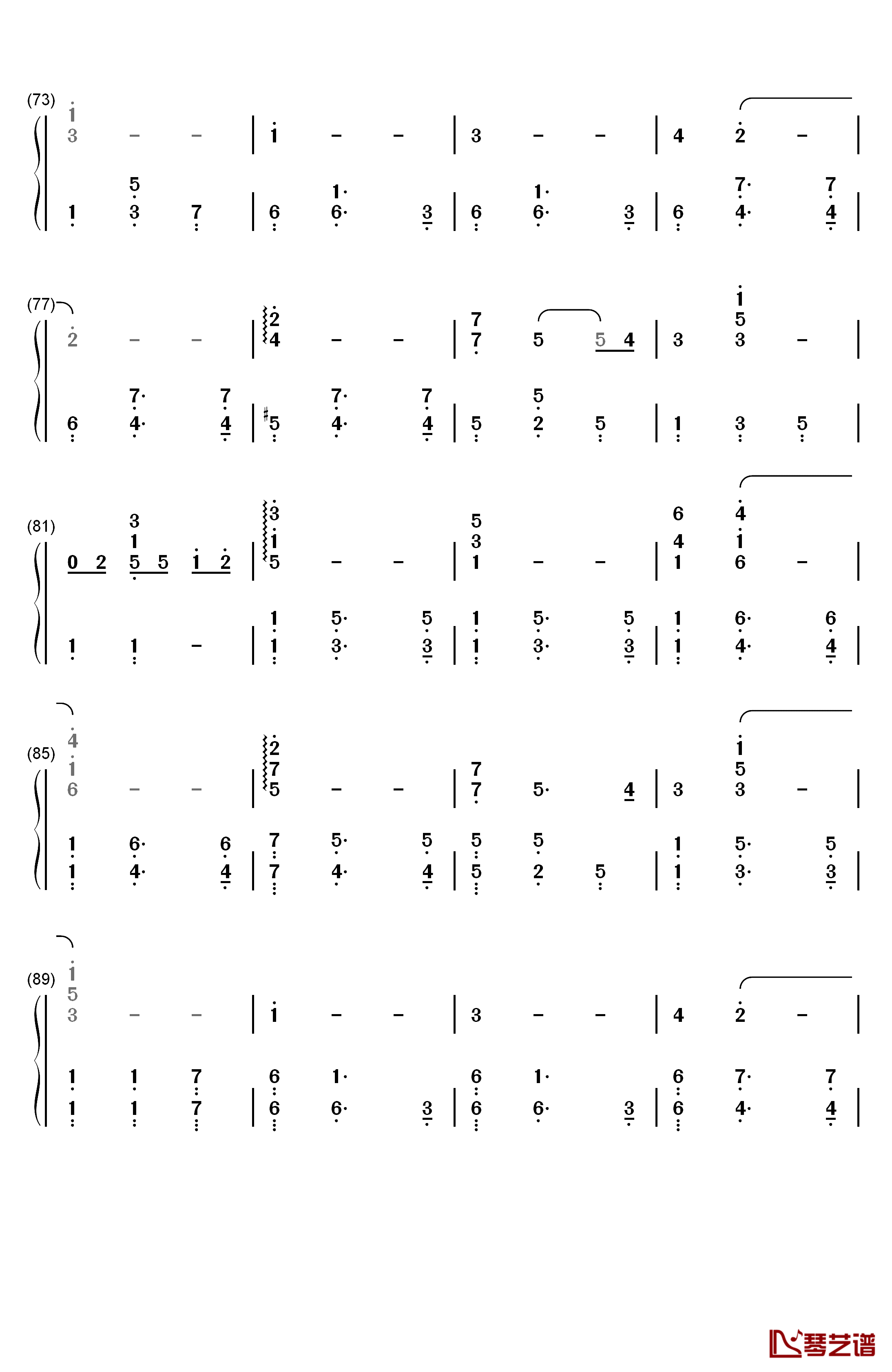 Waltz In The Evening Glow钢琴简谱-数字双手-加古隆4