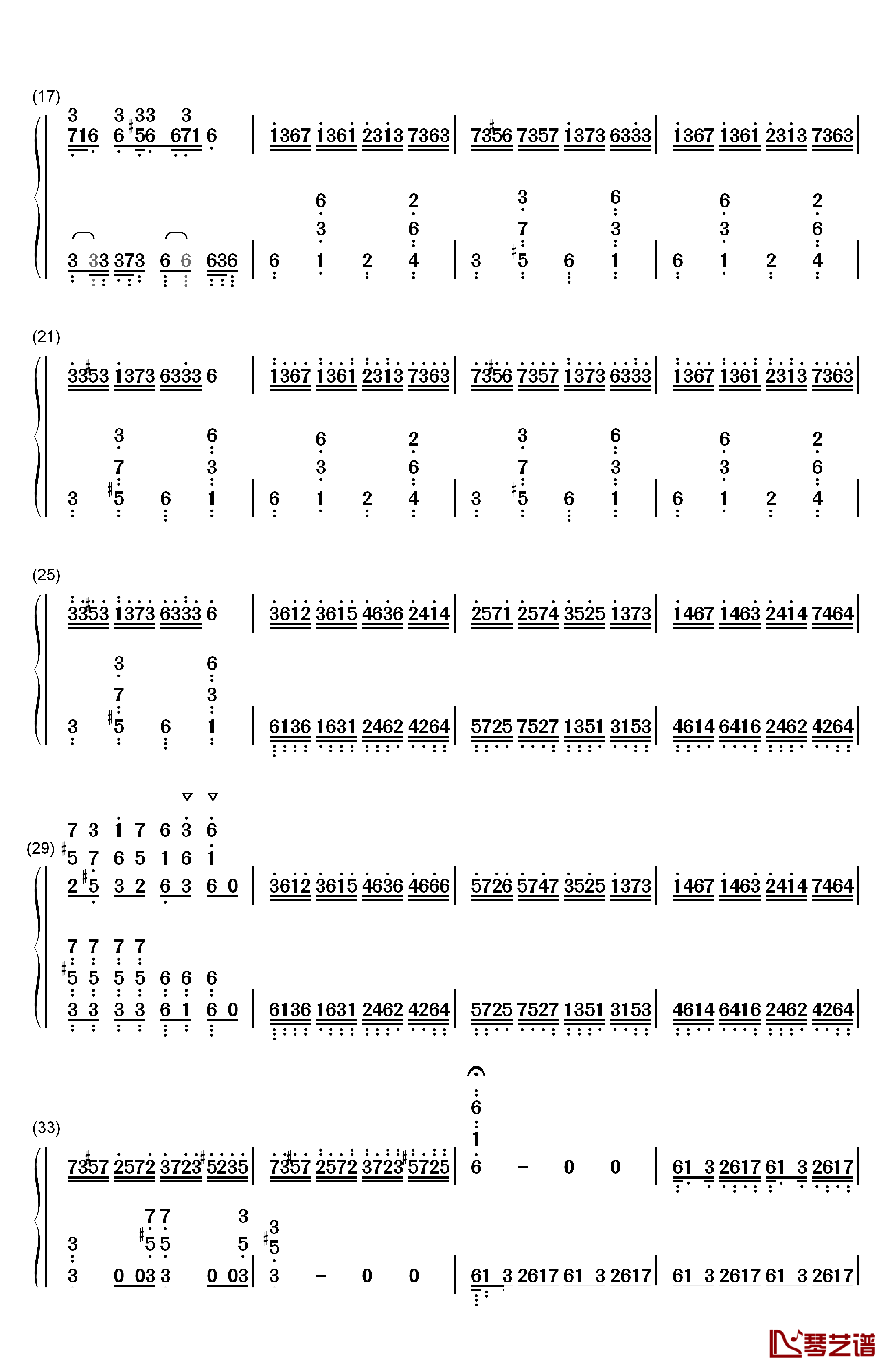 克罗地亚狂想曲钢琴简谱-数字双手-马克西姆2