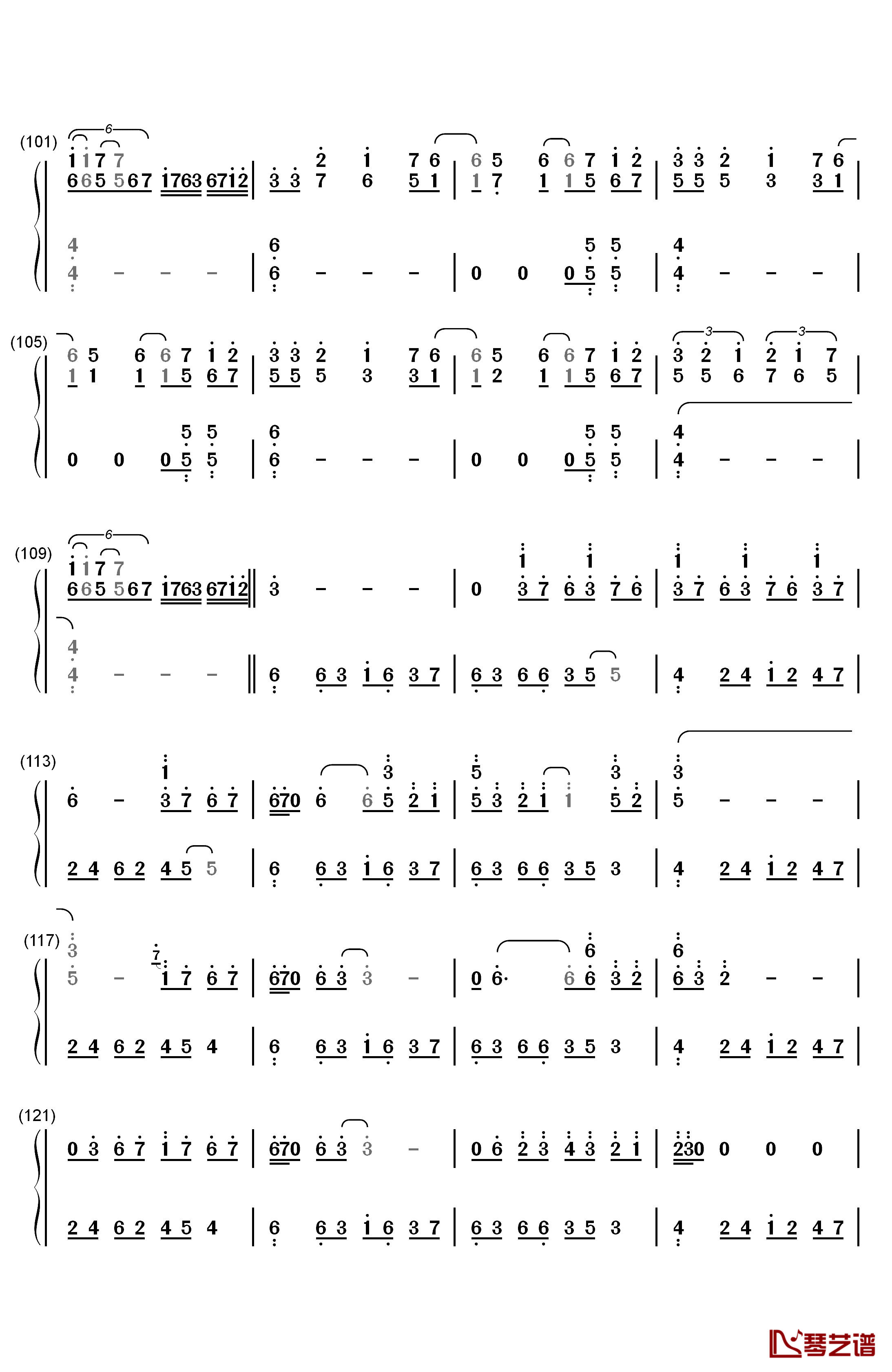 叶飞色舞Colors and Dance钢琴简谱-数字双手-George Winston5