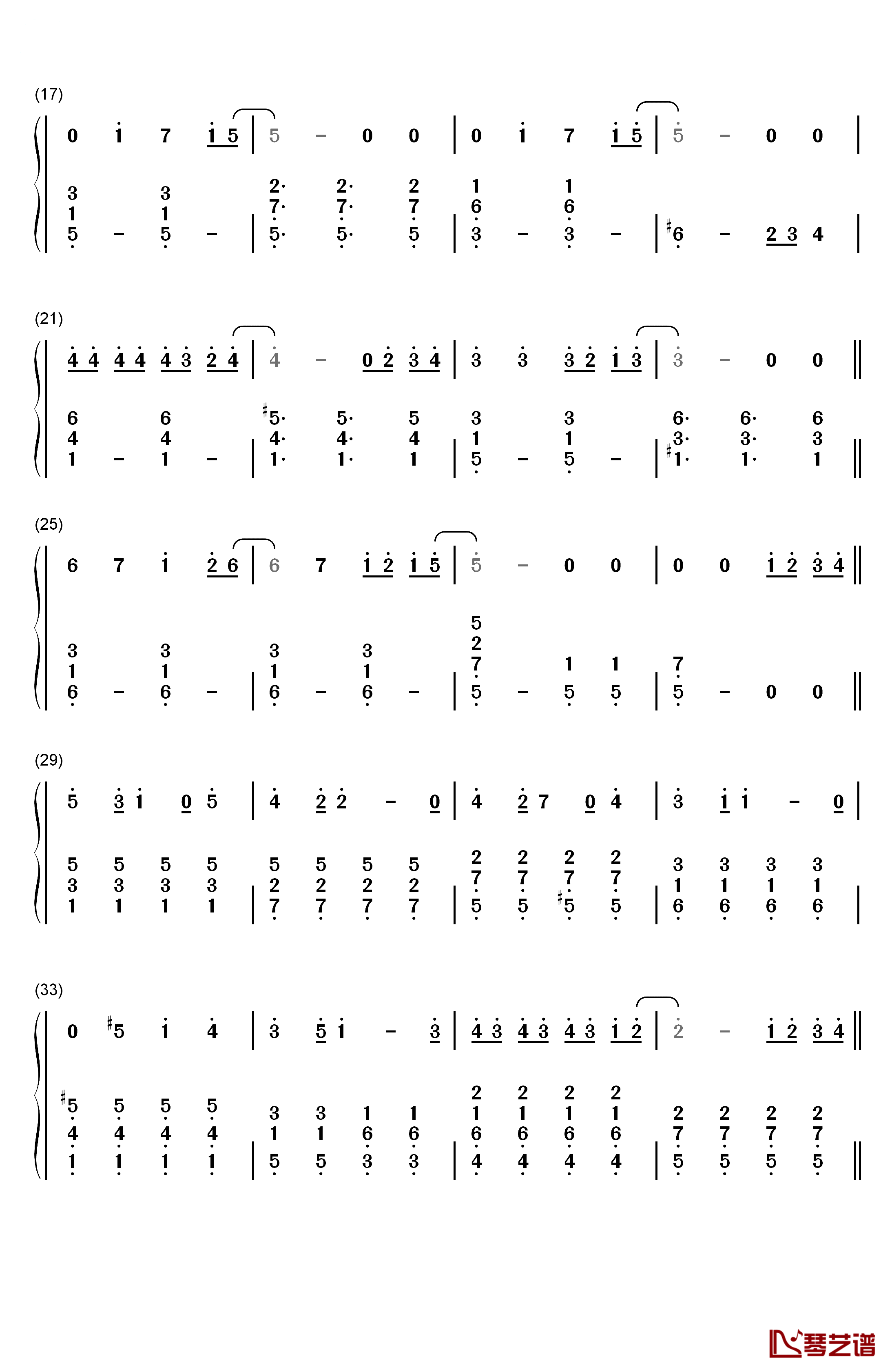 となりのトトロ钢琴简谱-数字双手-井上杏美2