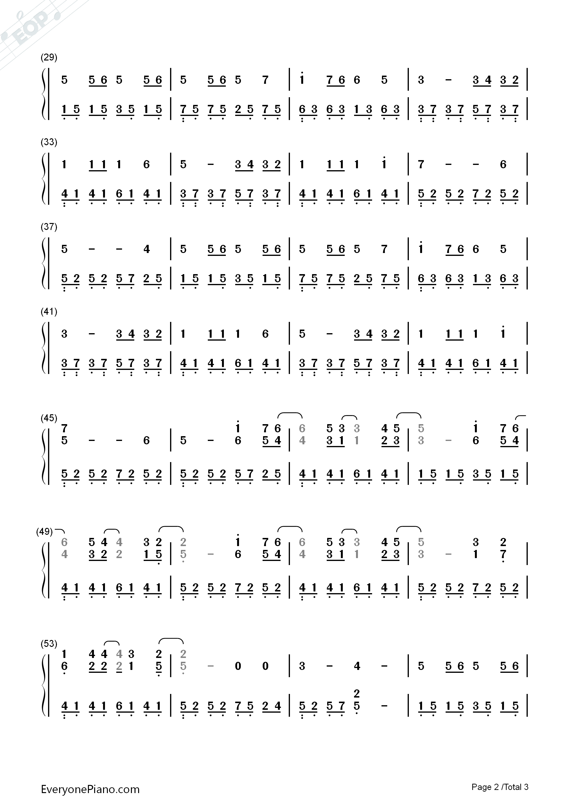 Valder Fields钢琴简谱-Tamas Wells演唱2
