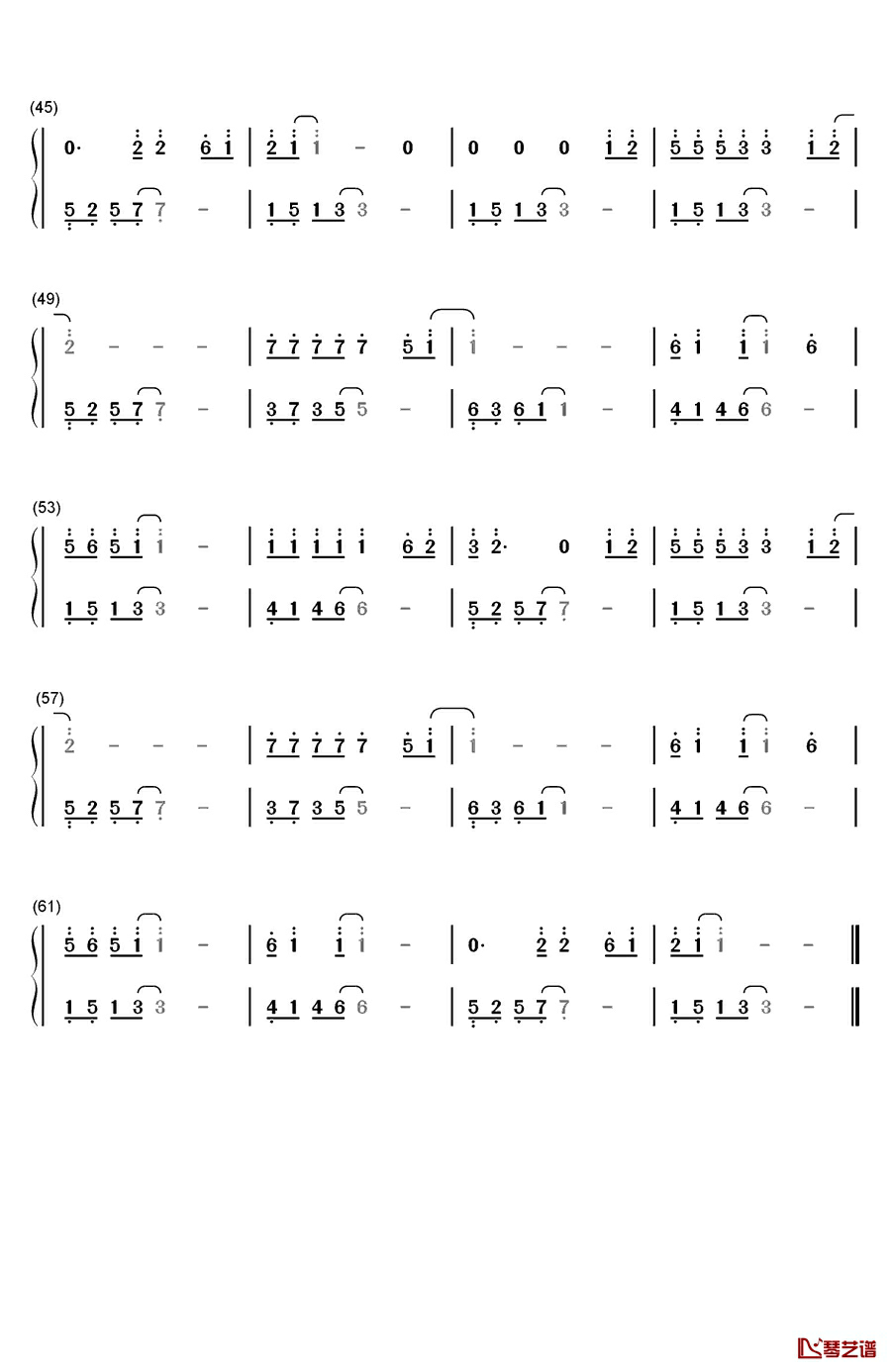 香水有毒钢琴简谱-数字双手-胡杨林3