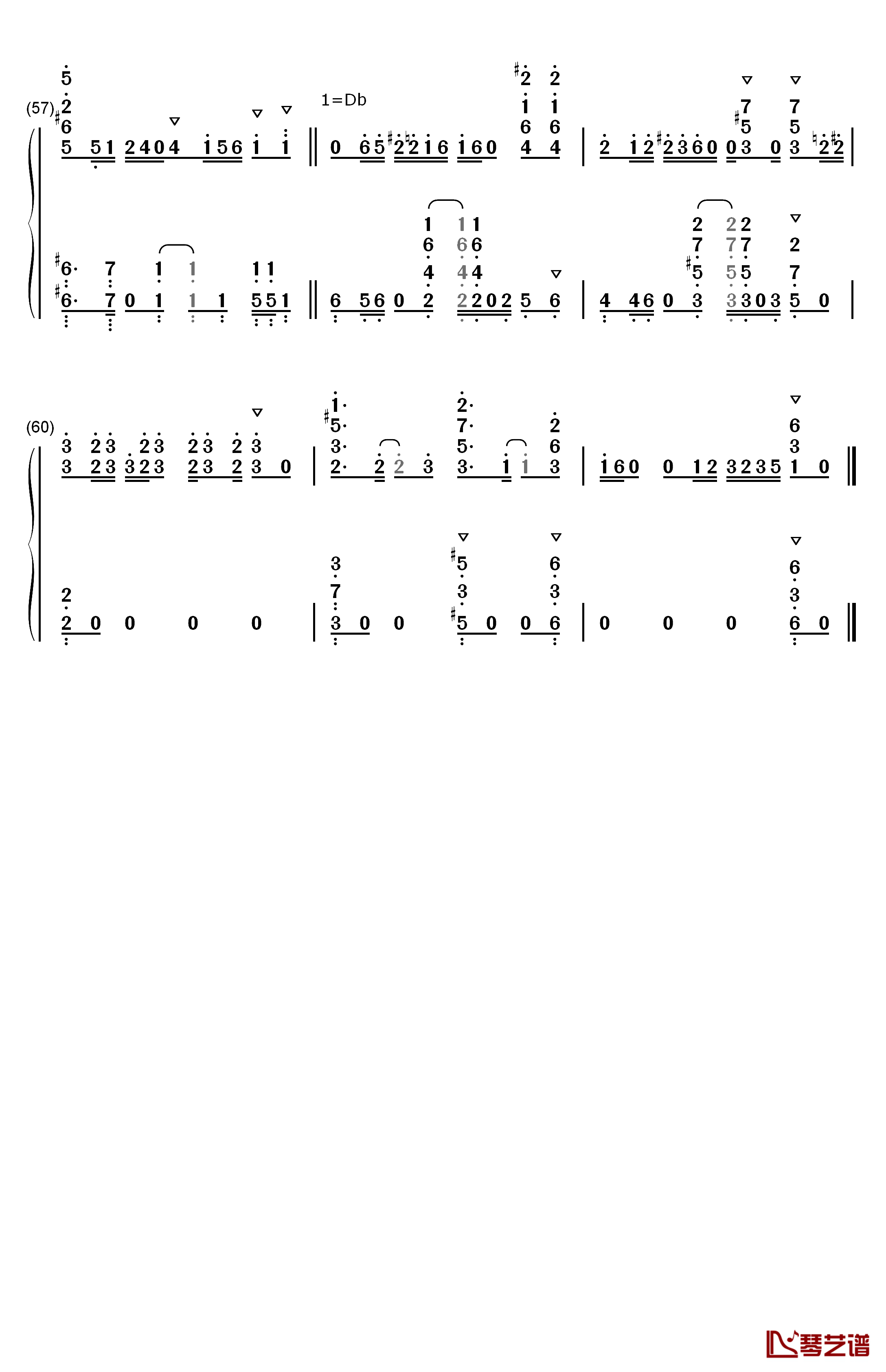 Checkmate钢琴简谱-数字双手-MICHI5