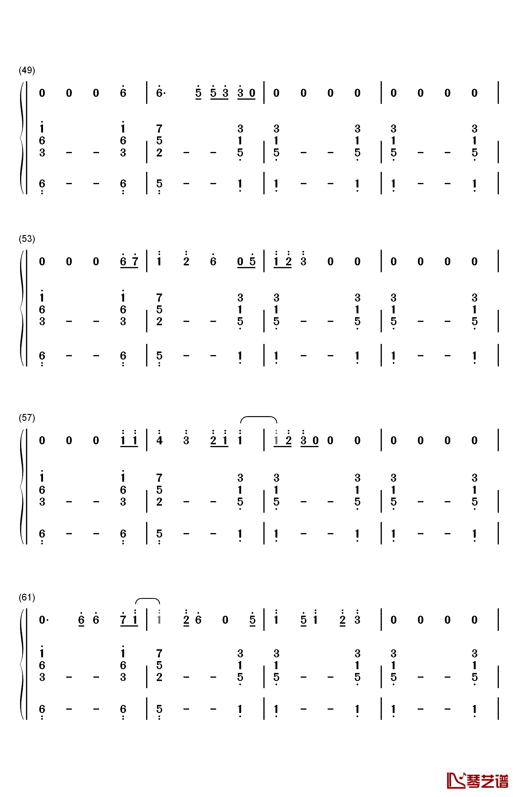 Praying钢琴简谱-数字双手-Kesha4