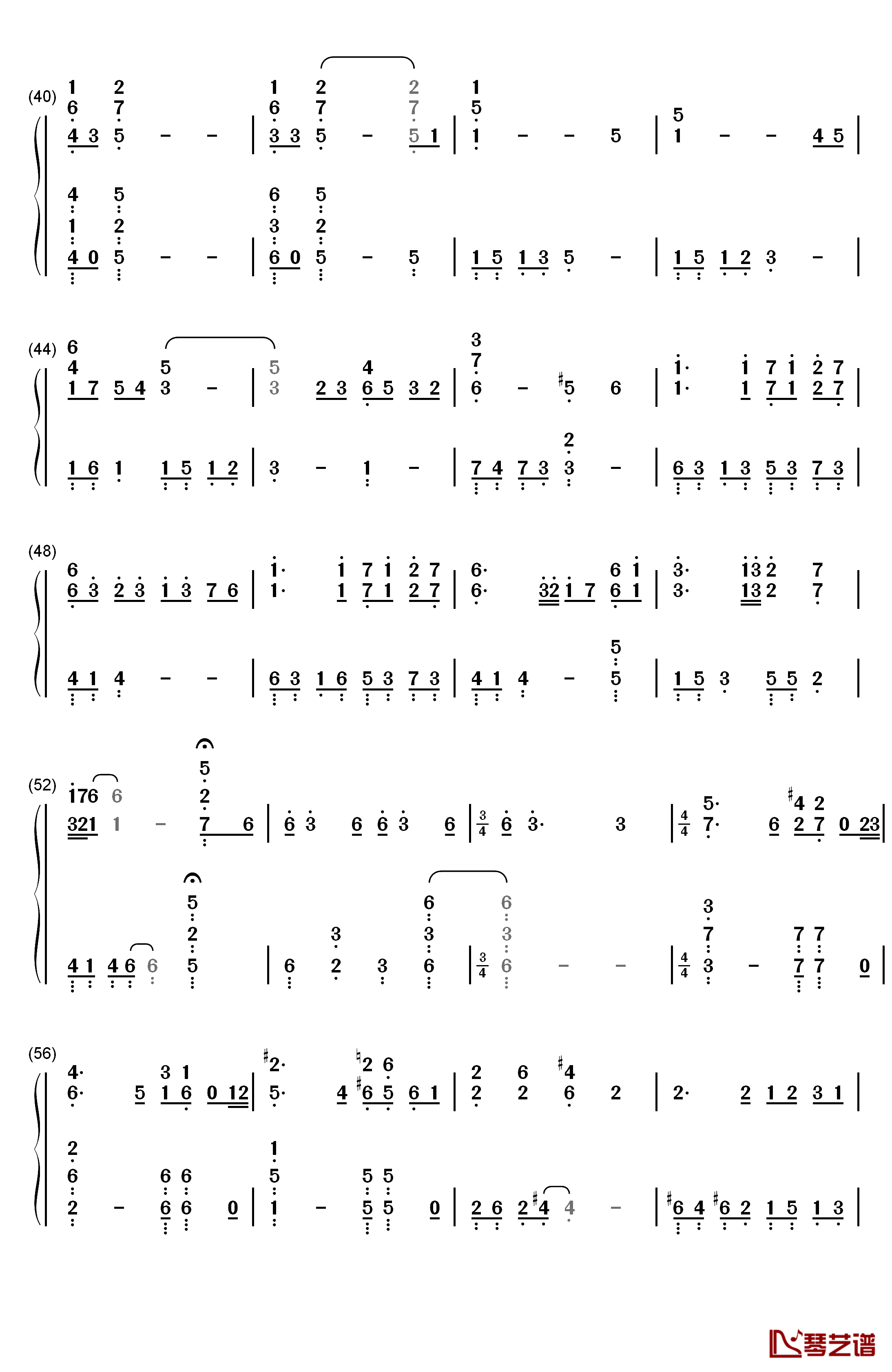 MEMORY钢琴简谱-数字双手-久石让3