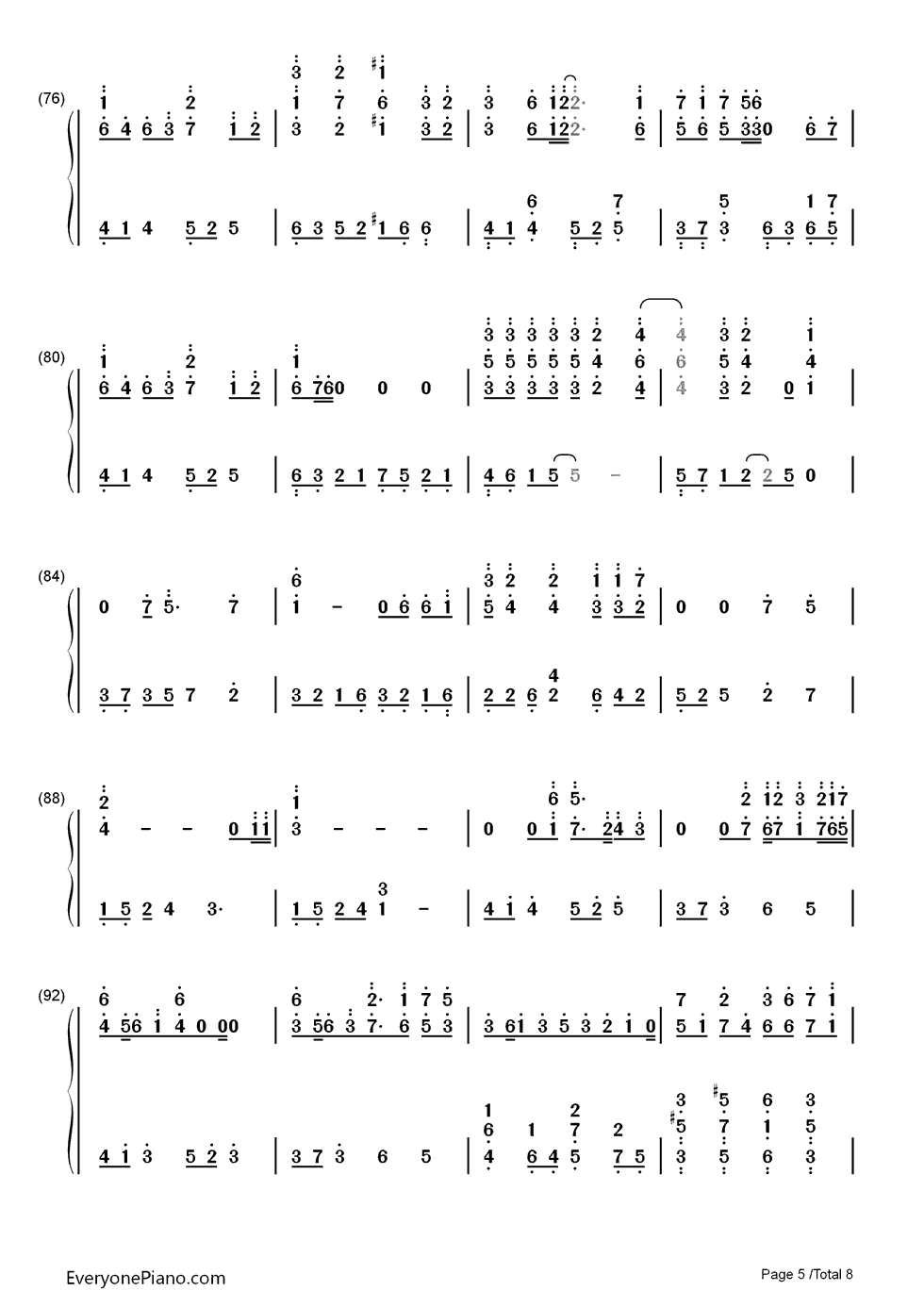 雨のち想い出钢琴简谱-数字双手-志倉千代丸5