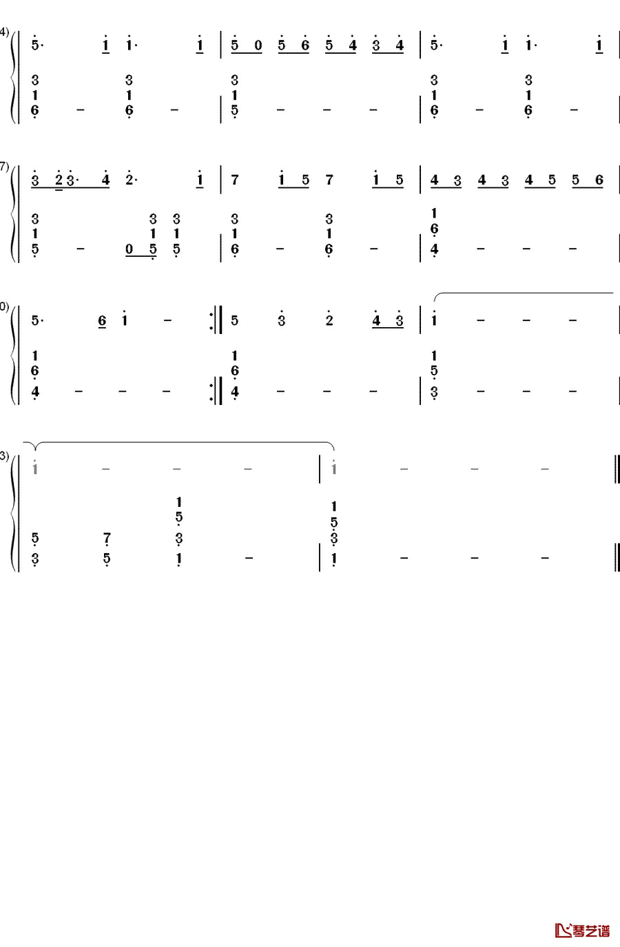 光（Hikari）钢琴简谱-数字双手-宇多田光3