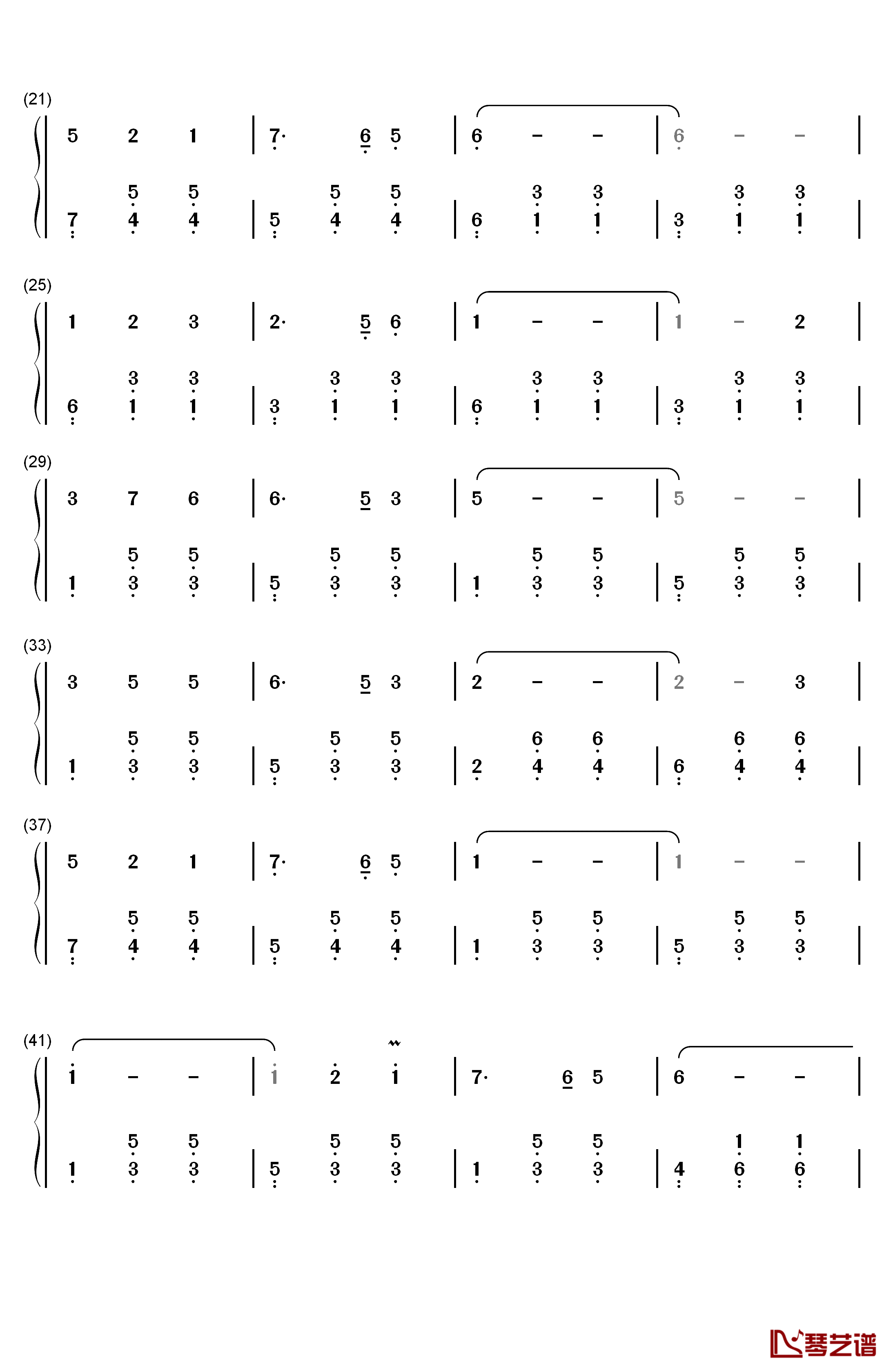 我们的生活充满阳光钢琴简谱-数字双手-于淑珍2