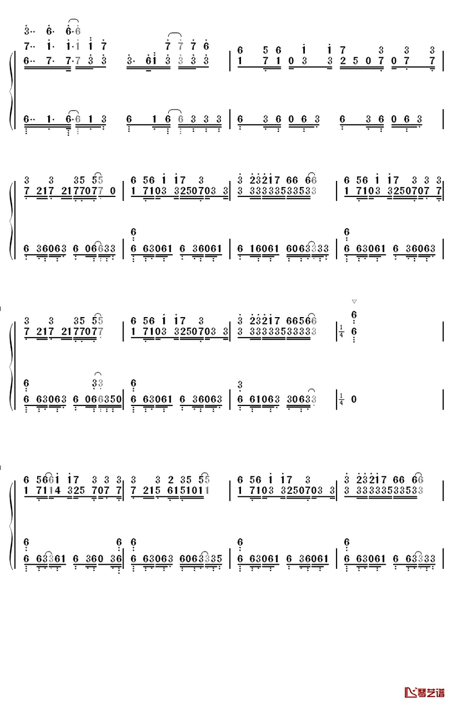 ゴーゴー幽霊船钢琴简谱-数字双手-米津玄师
2