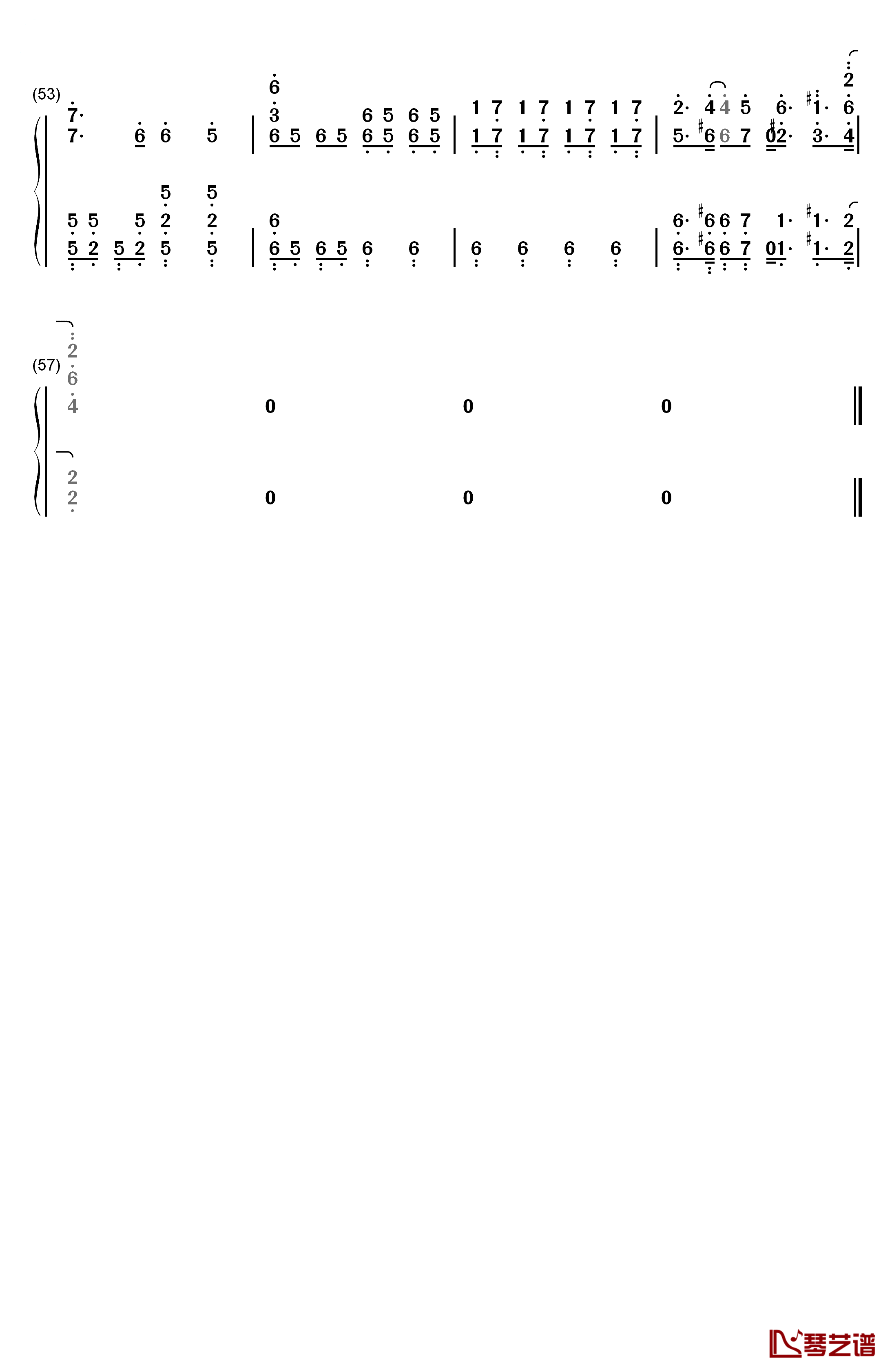 シンボル钢琴简谱-数字双手-Luck Life4