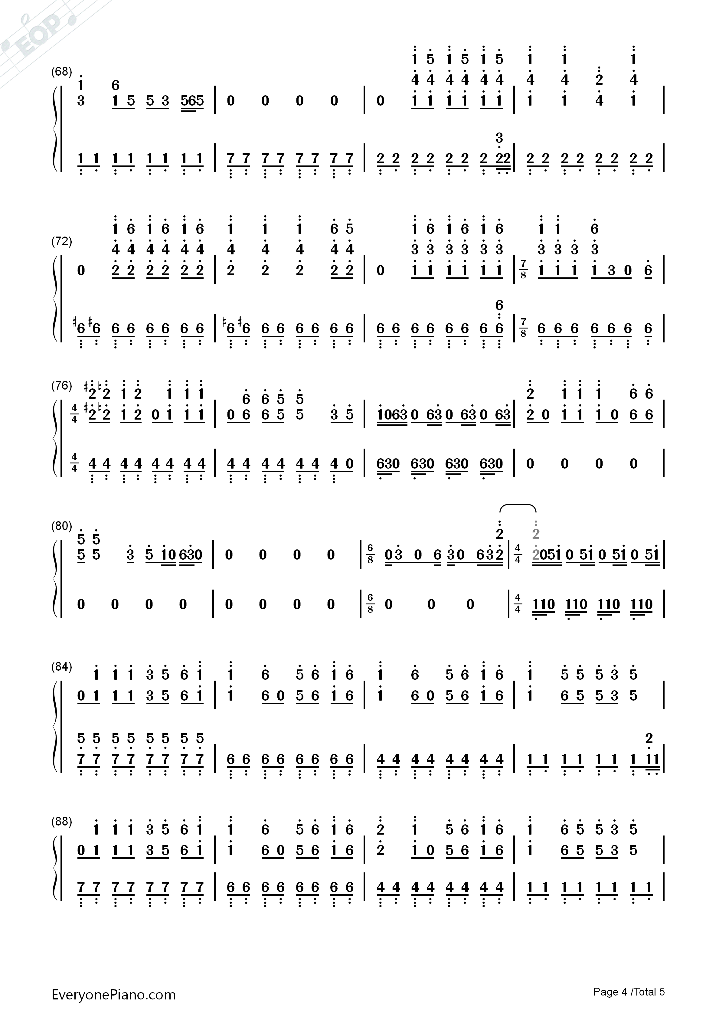 Stronger (What Doesn't Kill You)钢琴简谱-Kelly Clarkson演唱4