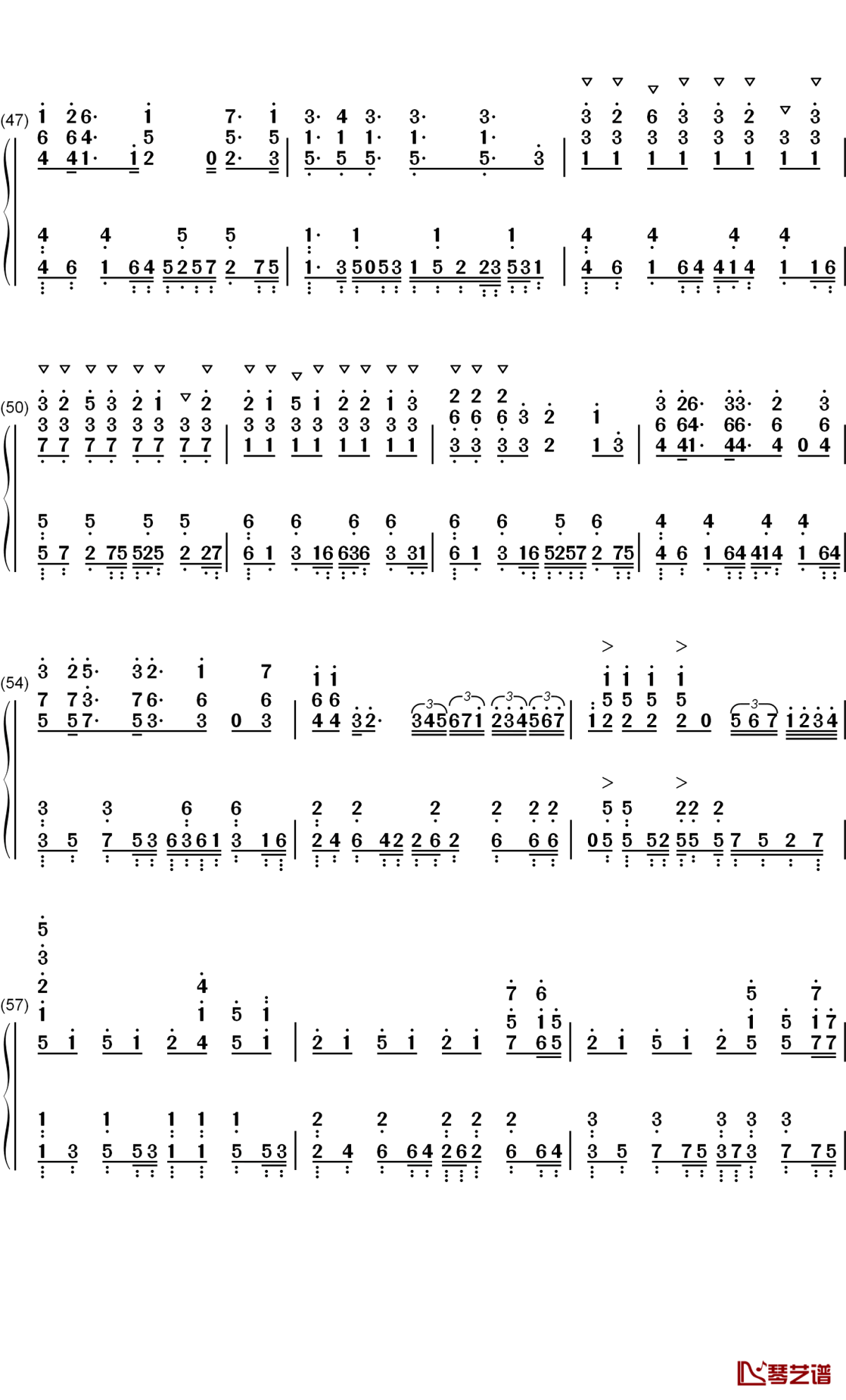 光の道標钢琴简谱-数字双手-鹿乃4