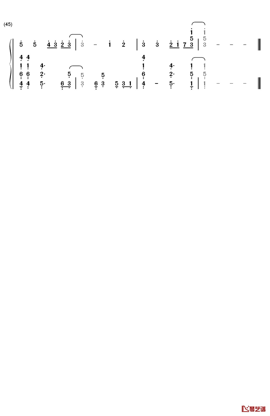 灼け落ちない翼钢琴简谱-数字双手-多田葵4