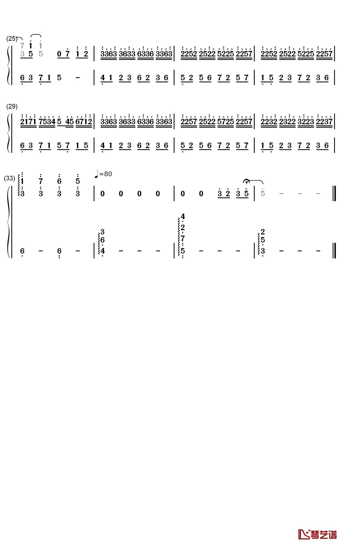 Time Flows Away钢琴简谱-数字双手-songroger2