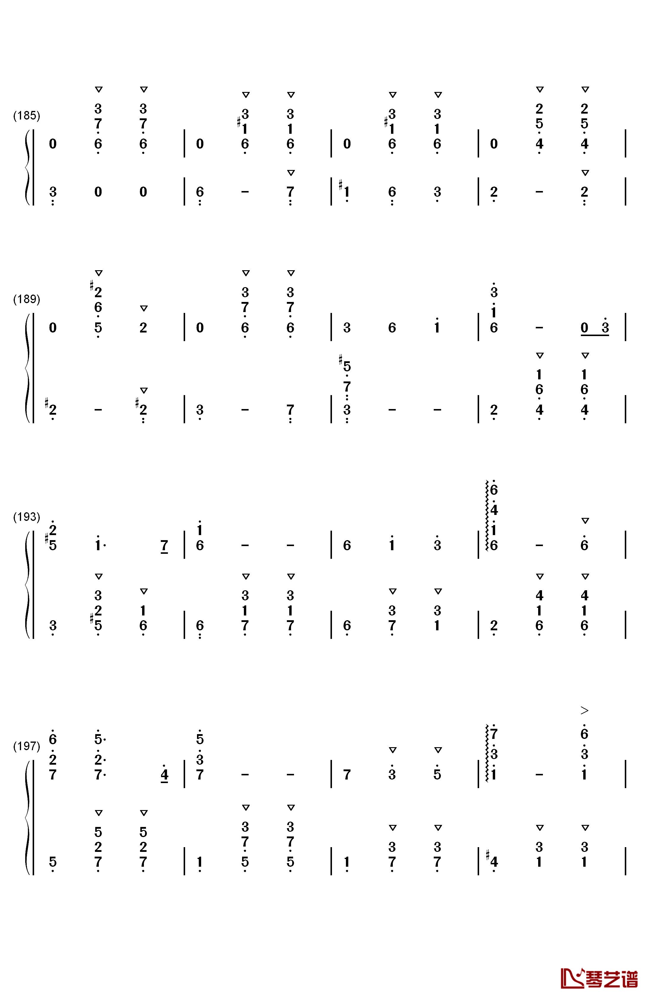 世界の約束钢琴简谱-数字双手-倍赏千惠子10