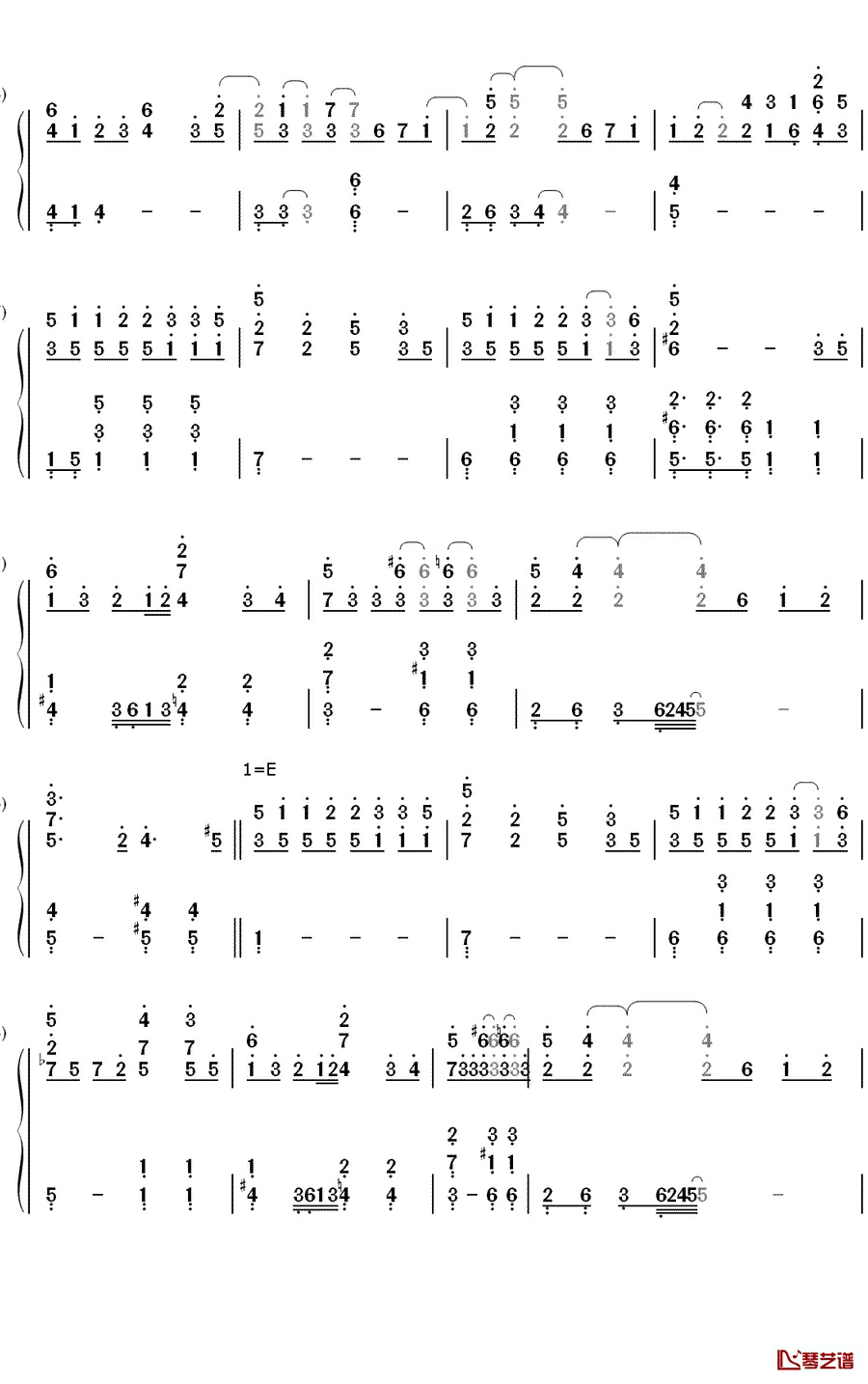 樱花纷飞时（桜色舞うころ）钢琴简谱-数字双手-中岛美嘉4