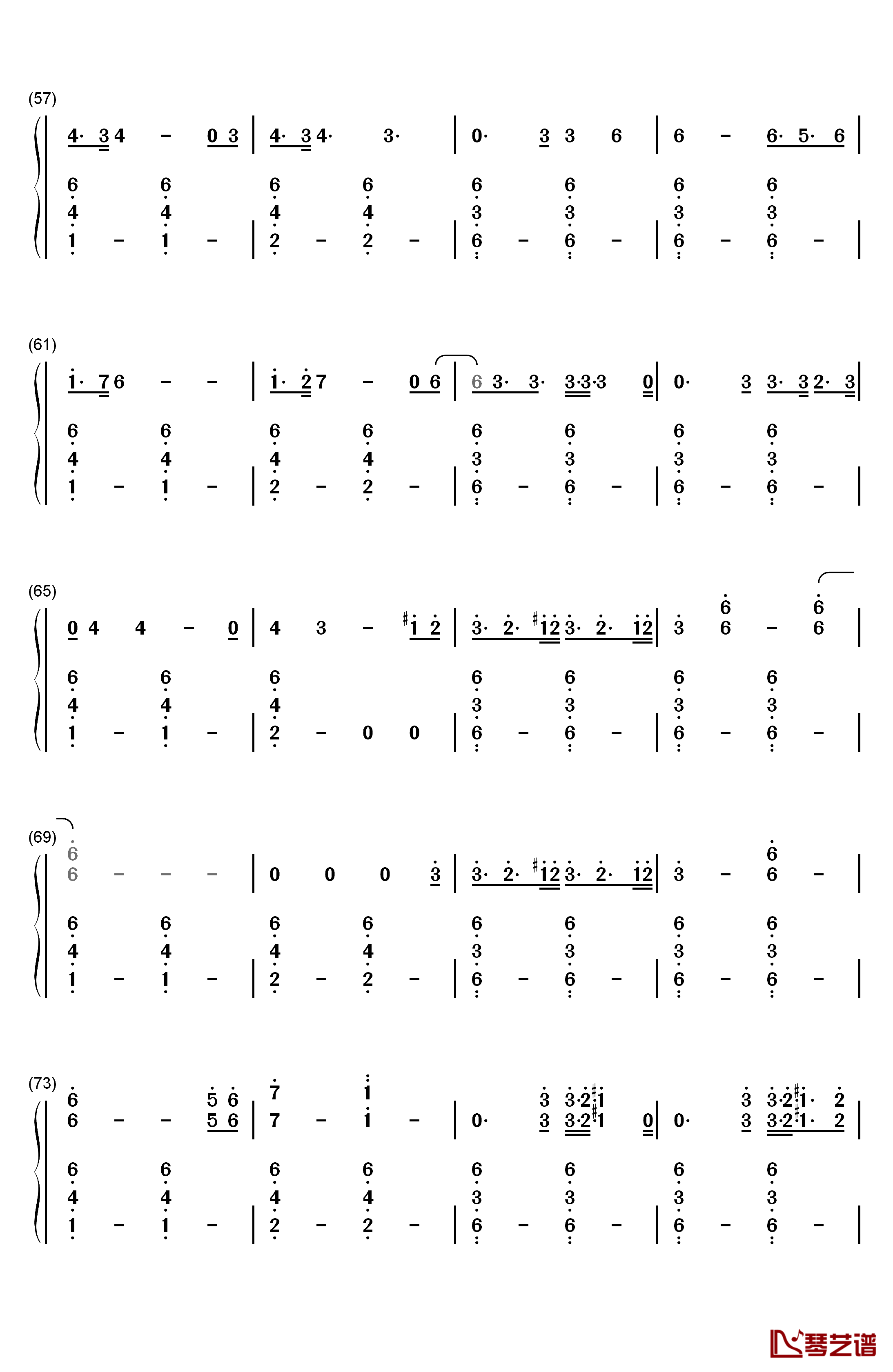 Sledgehammer钢琴简谱-数字双手-Rihanna4