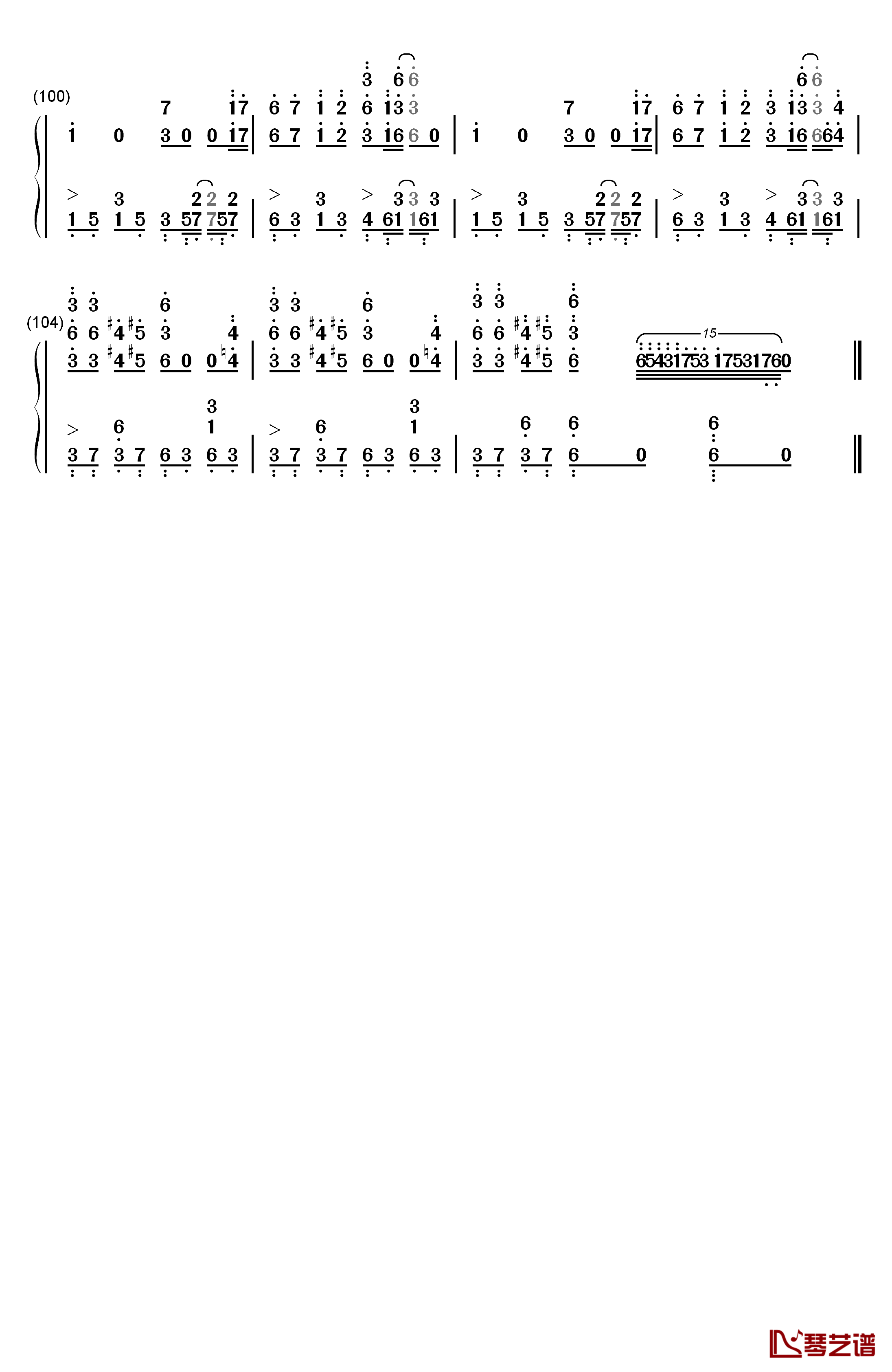 Happy Halloween钢琴简谱-数字双手-镜音リン6