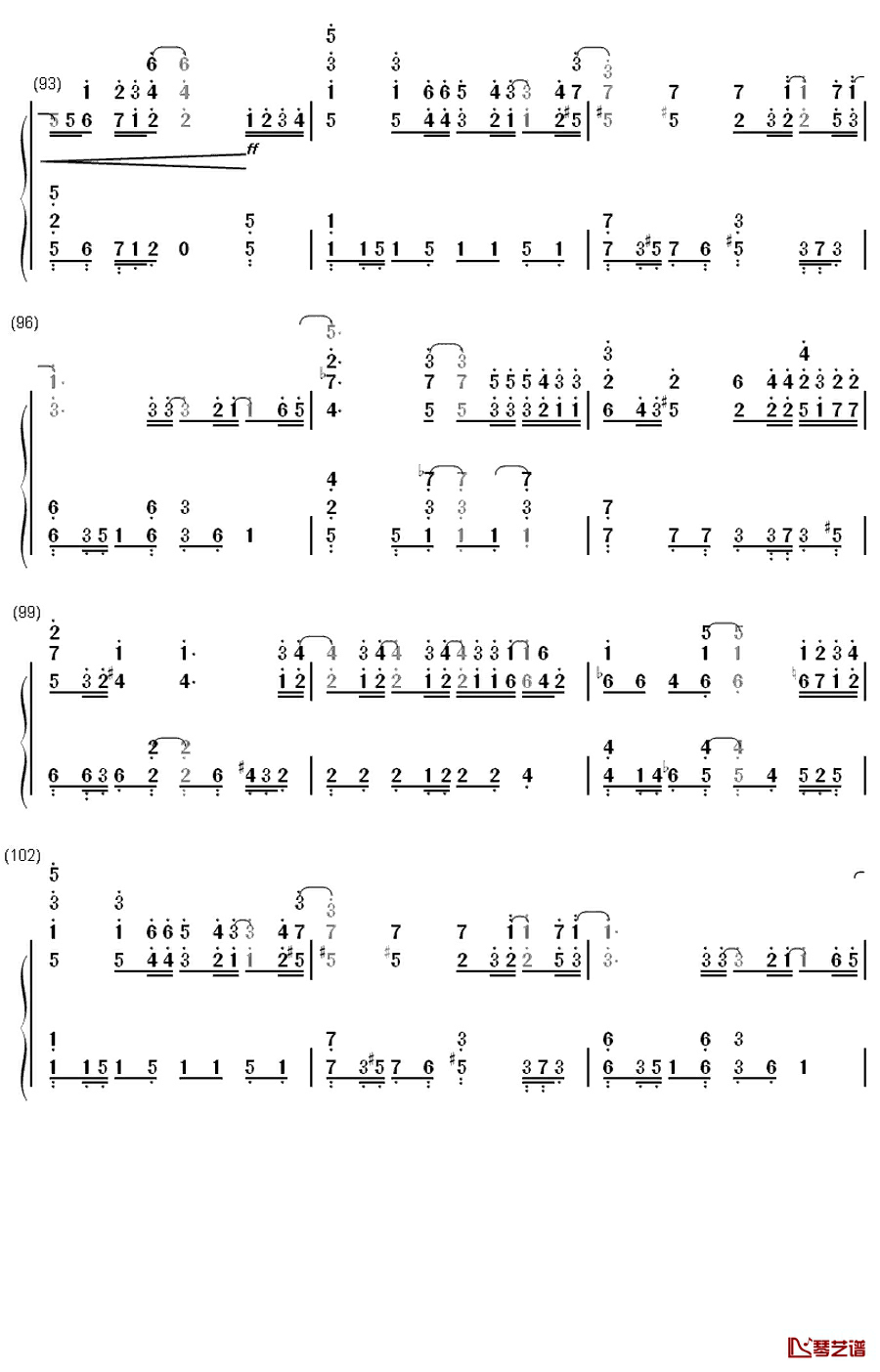 ありがとう钢琴简谱-数字双手-生物股长 いきものがかり9