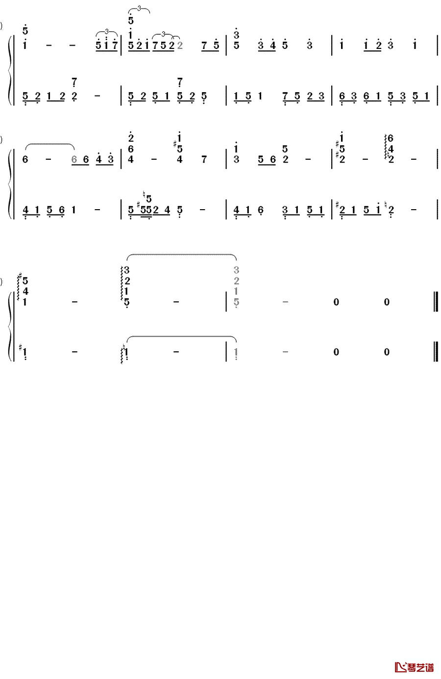 あの日の梦钢琴简谱-数字双手-轻音少女2