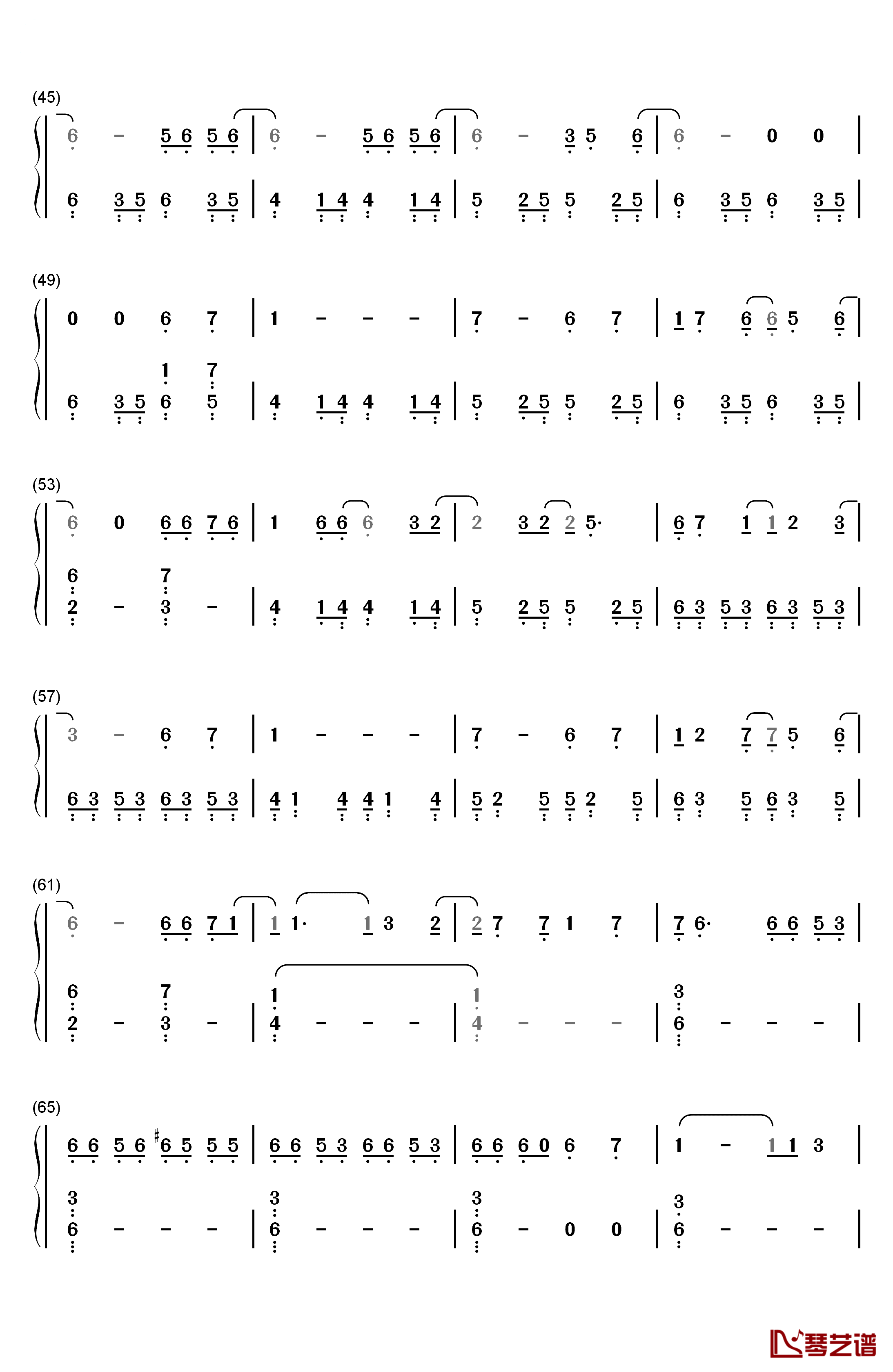 嘆きのリフレイン钢琴简谱-数字双手-末廣優里3