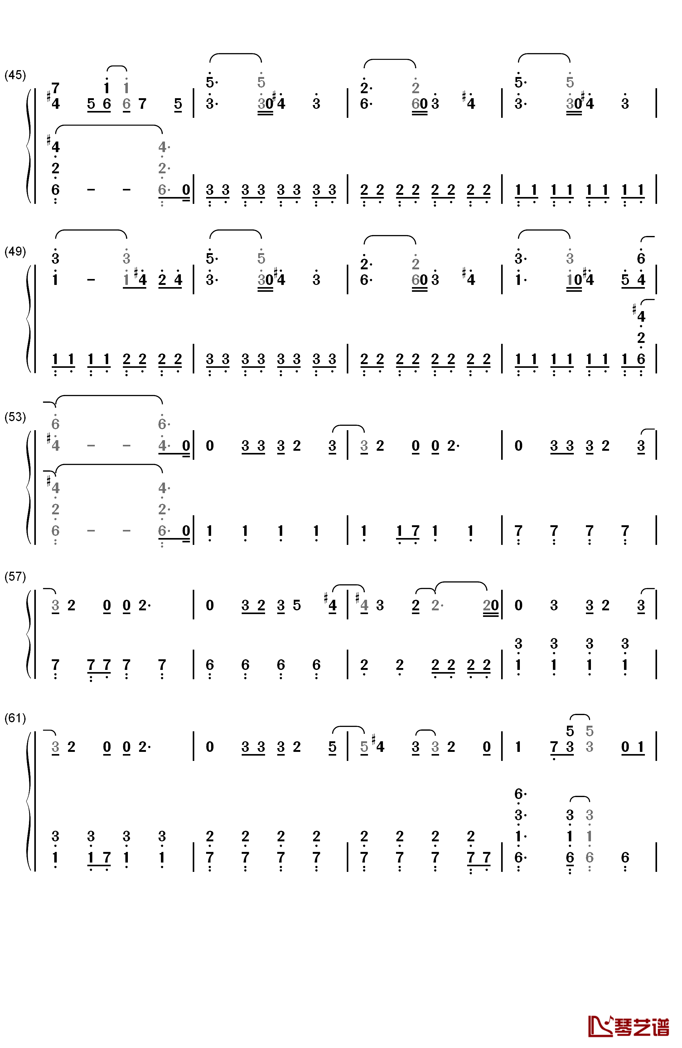 僕はいない钢琴简谱-数字双手-NMB483