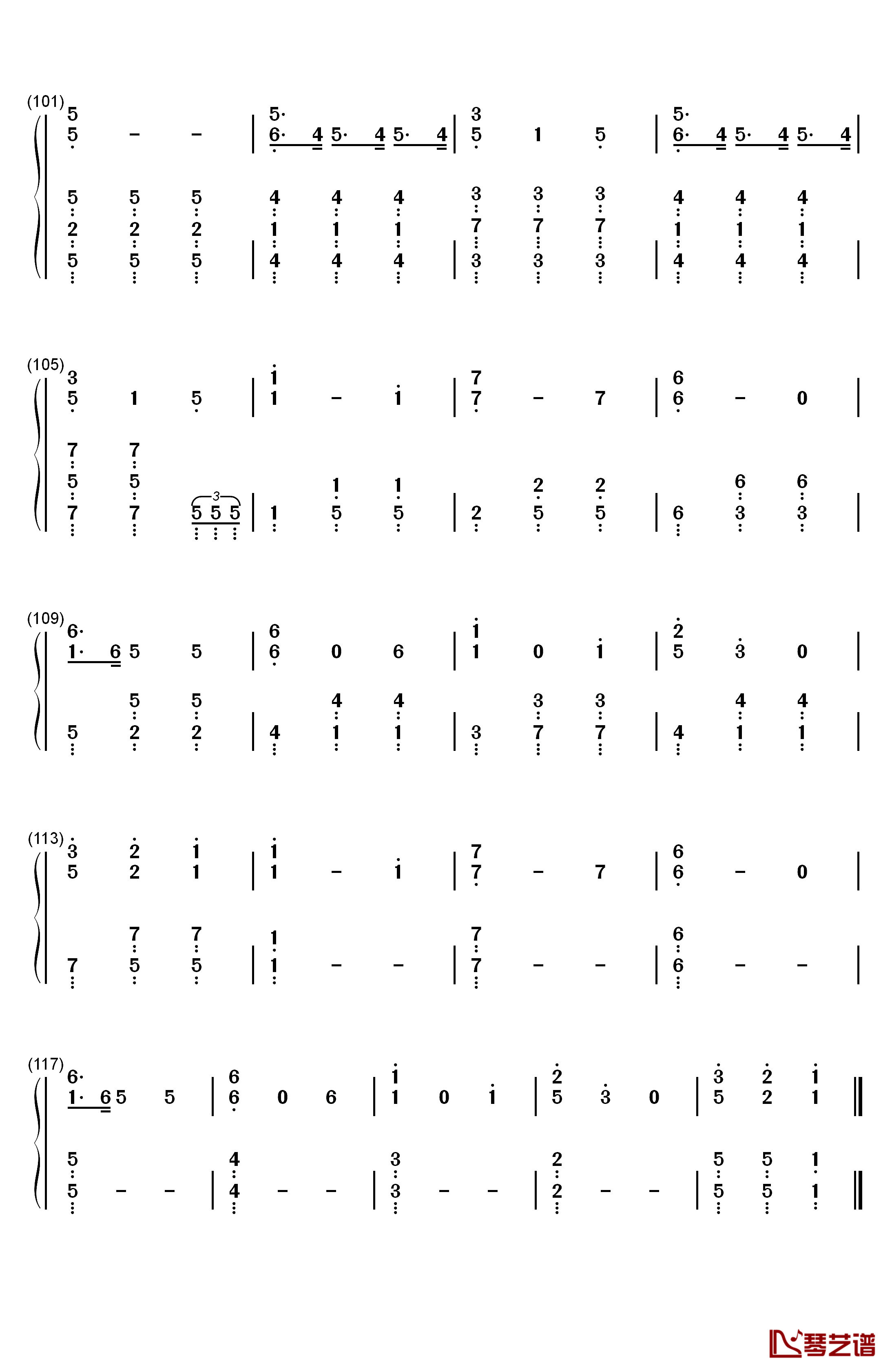 Two Fux钢琴简谱-数字双手-Adam Lambert6