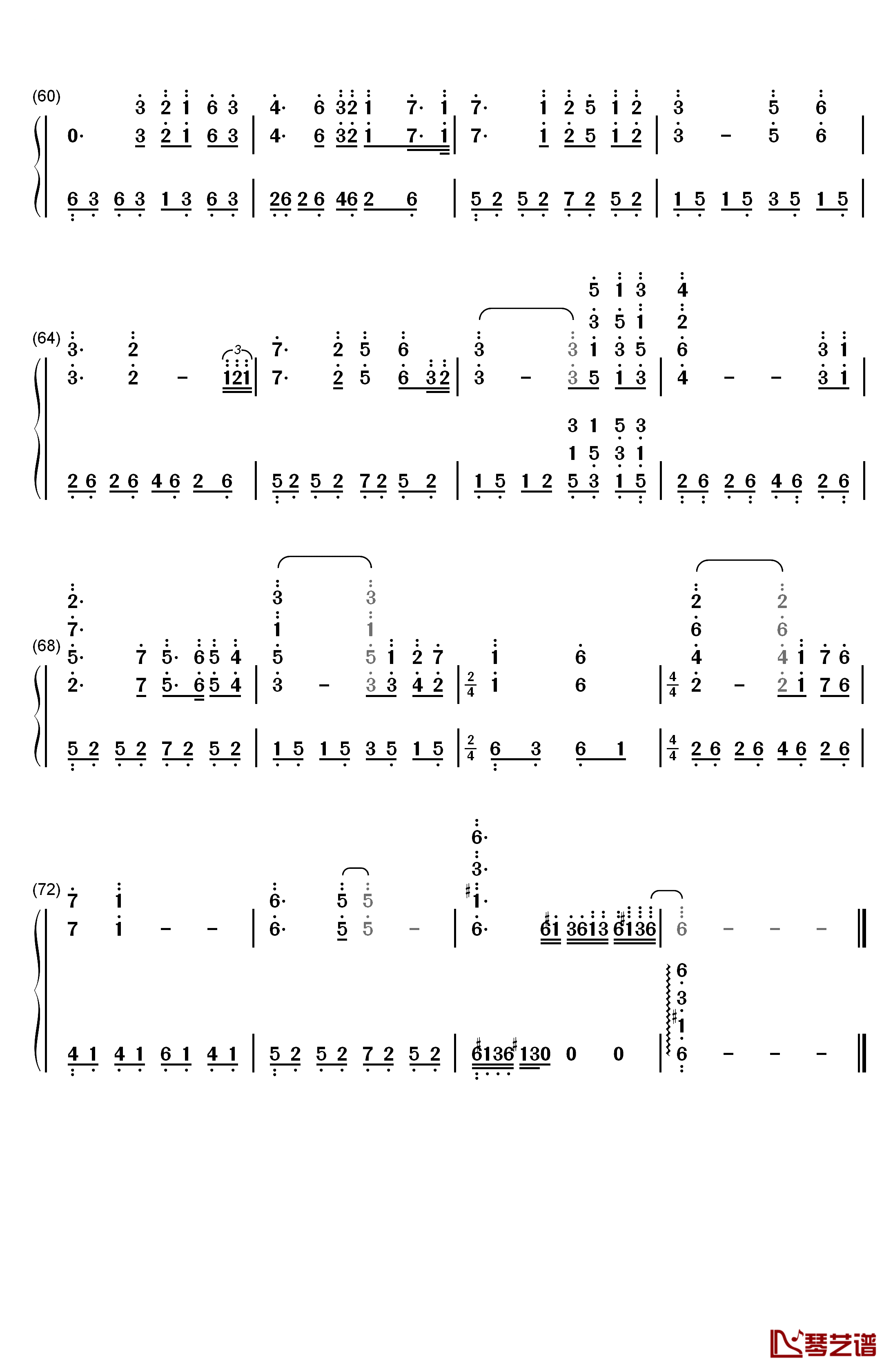 Adagio in C Minor钢琴简谱-数字双手-雅尼4