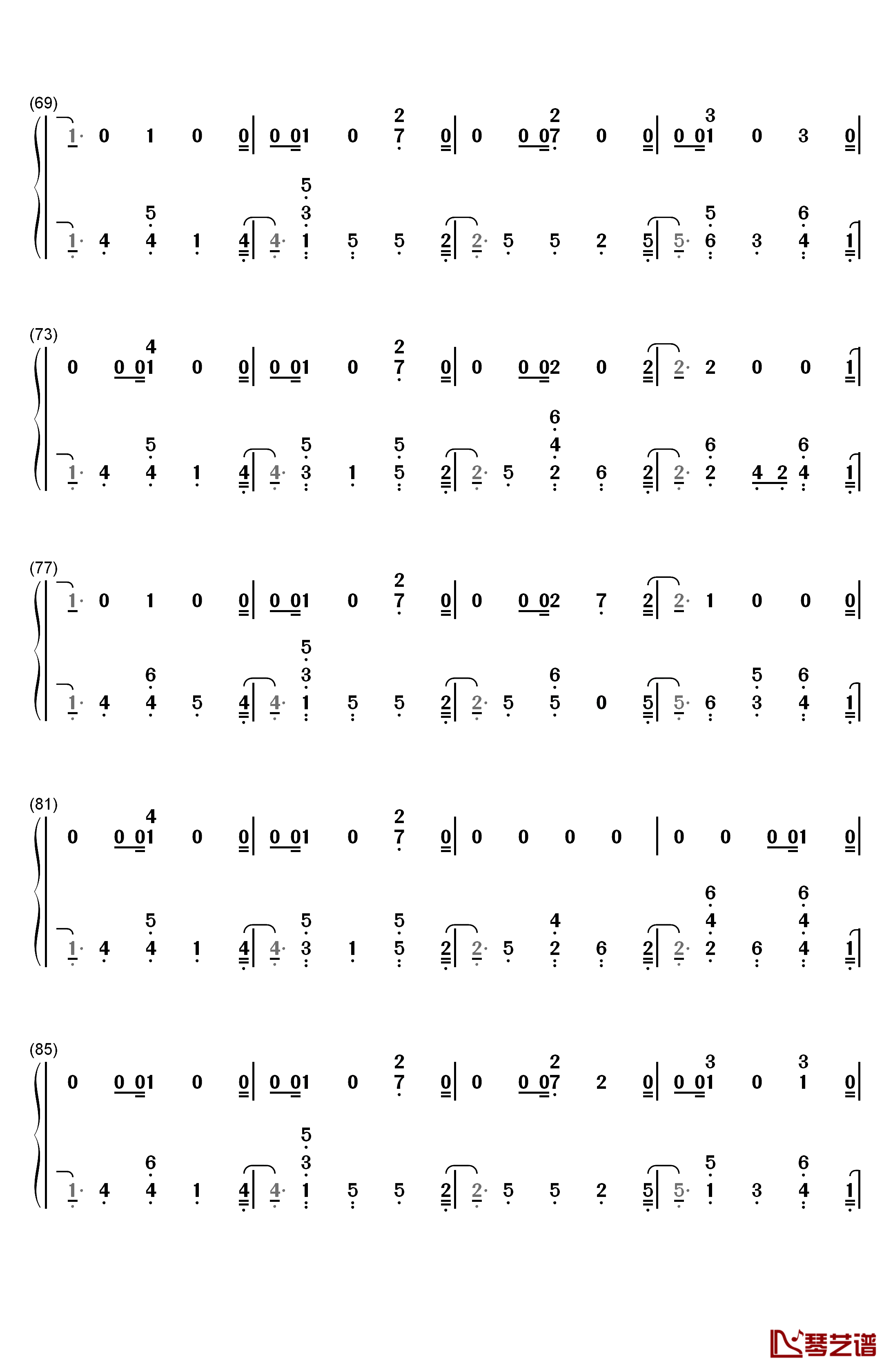 So It Goes…钢琴简谱-数字双手-Taylor Swift4