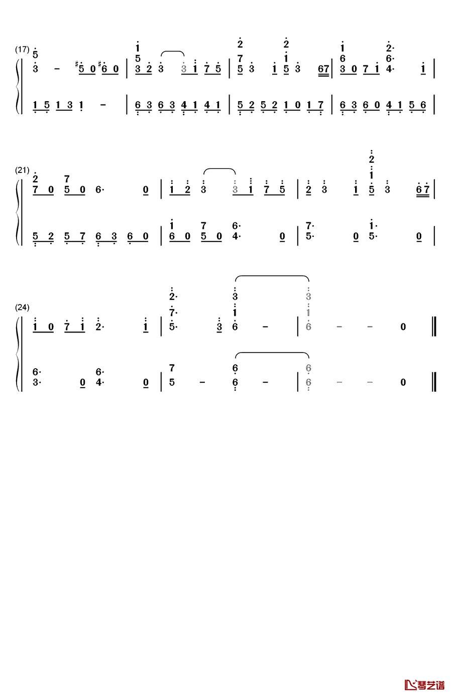 Unjust Life钢琴简谱-数字双手-麻枝准2