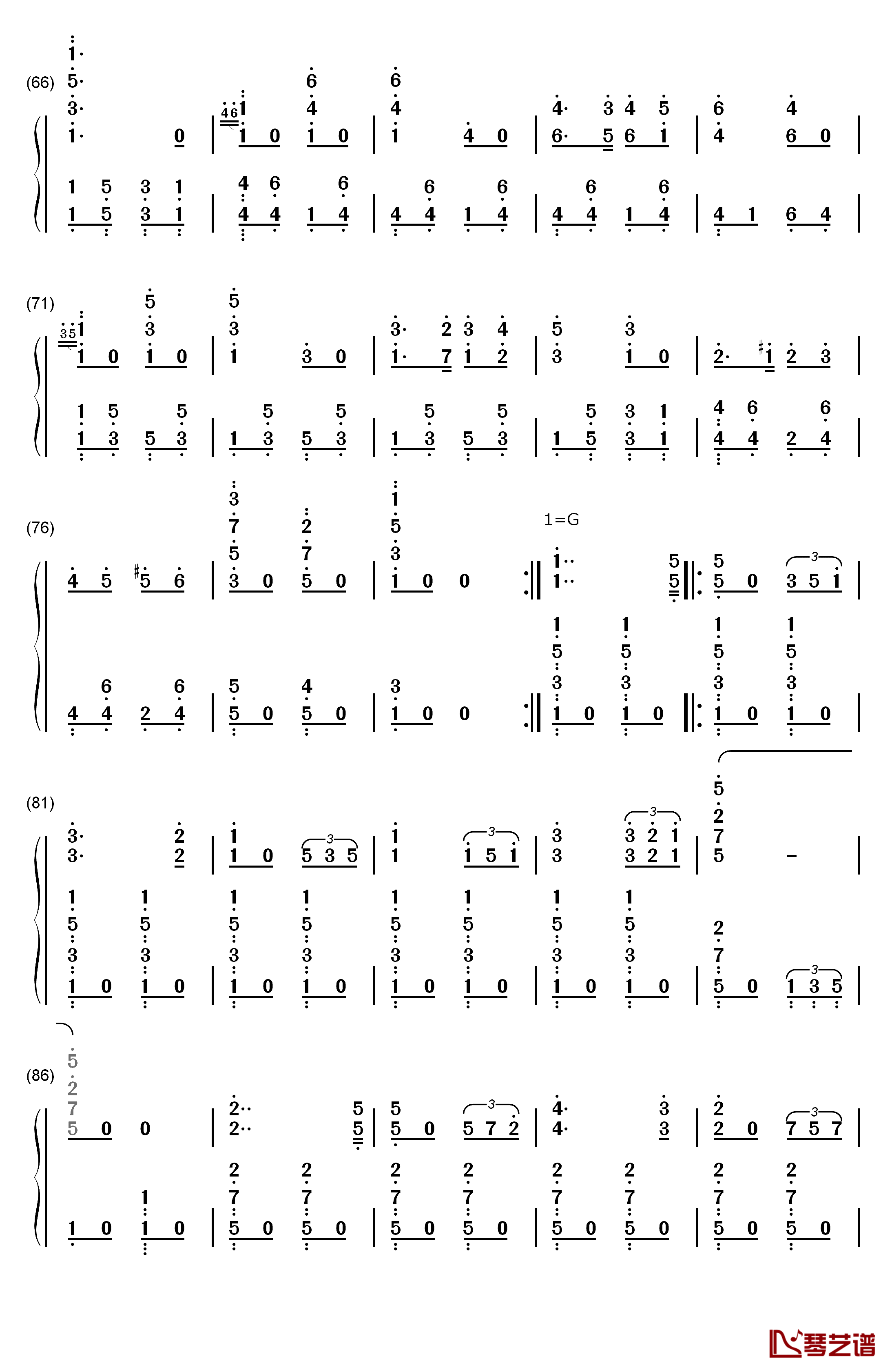 巴登威勒进行曲钢琴简谱-数字双手-Georg Fürst4