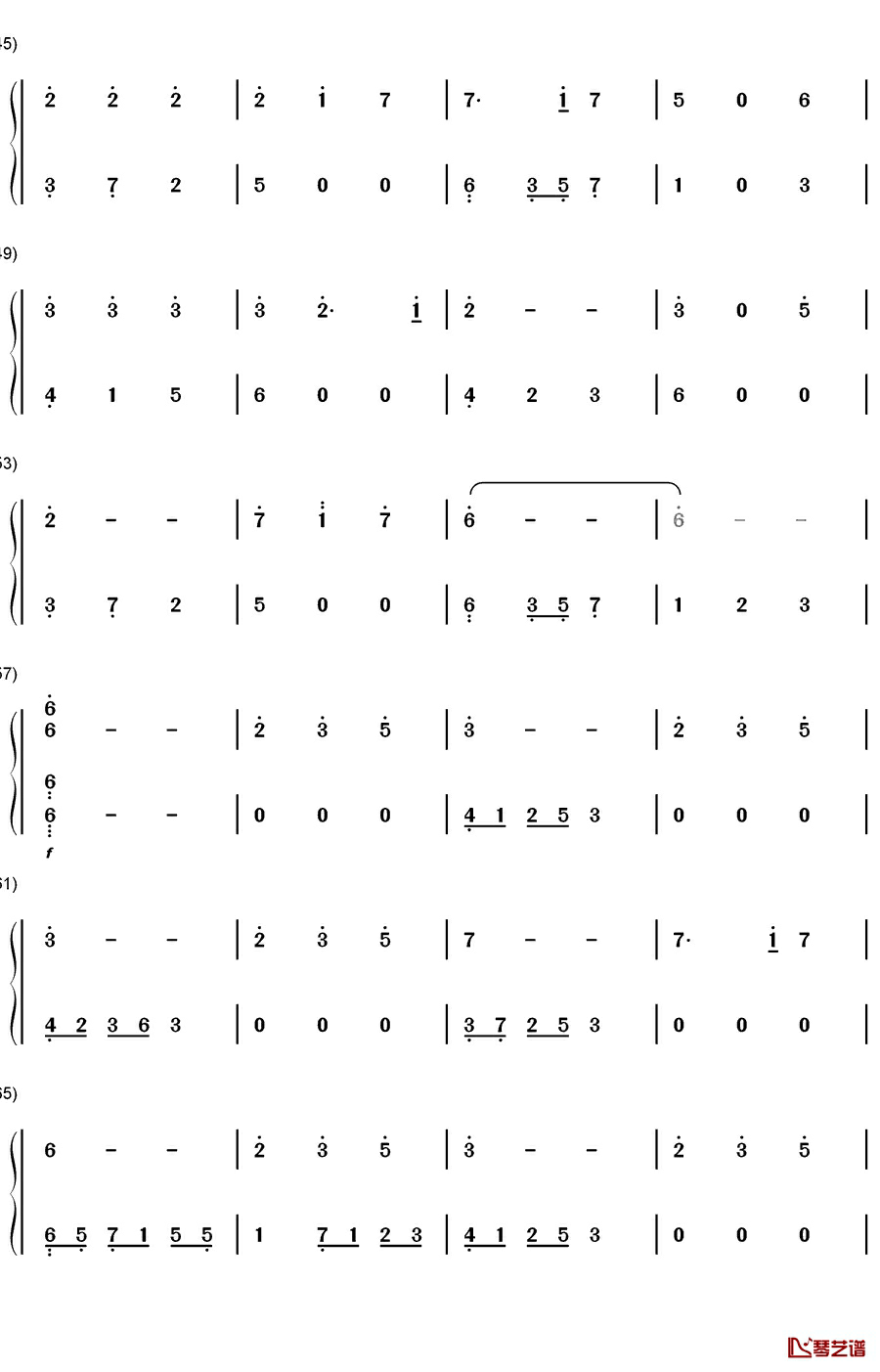 锦鲤抄钢琴版钢琴简谱-数字双手-云の泣  银临3