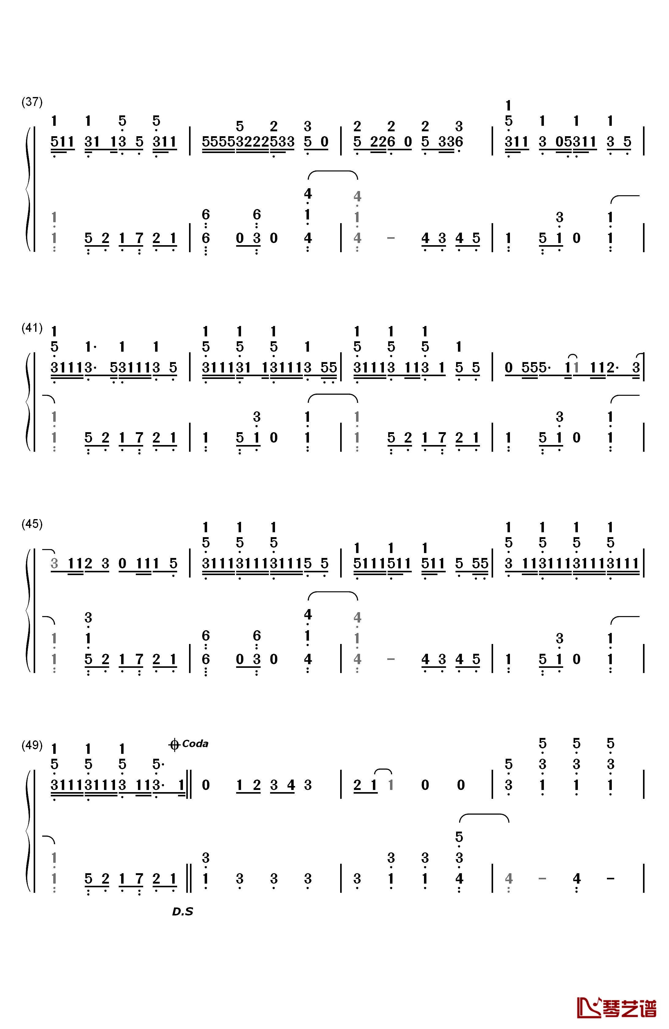 U.N.I.钢琴简谱-数字双手-Ed Sheeran3