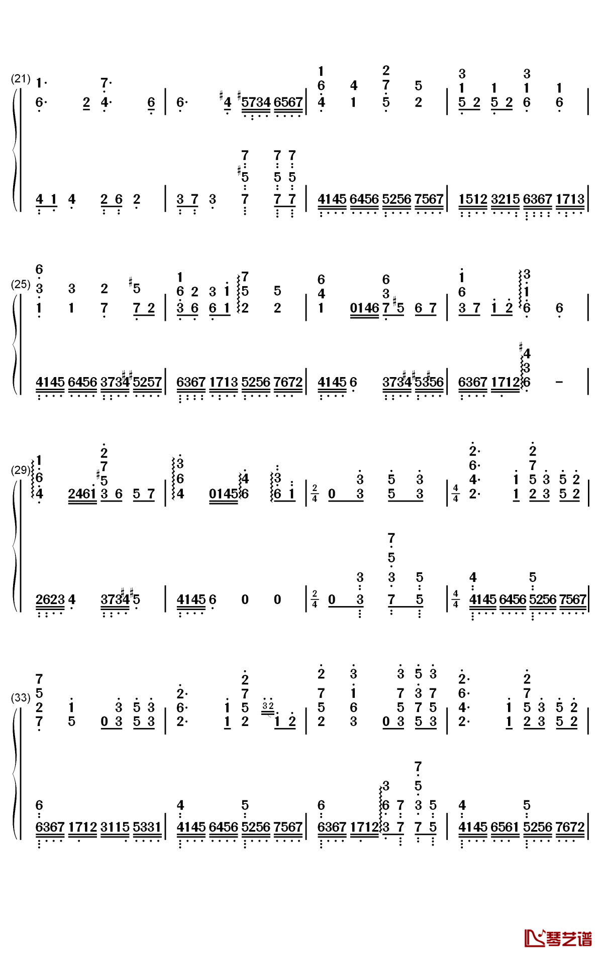 Eutopia钢琴简谱-Yoohsic Roomz歌曲-数字双手曲谱2