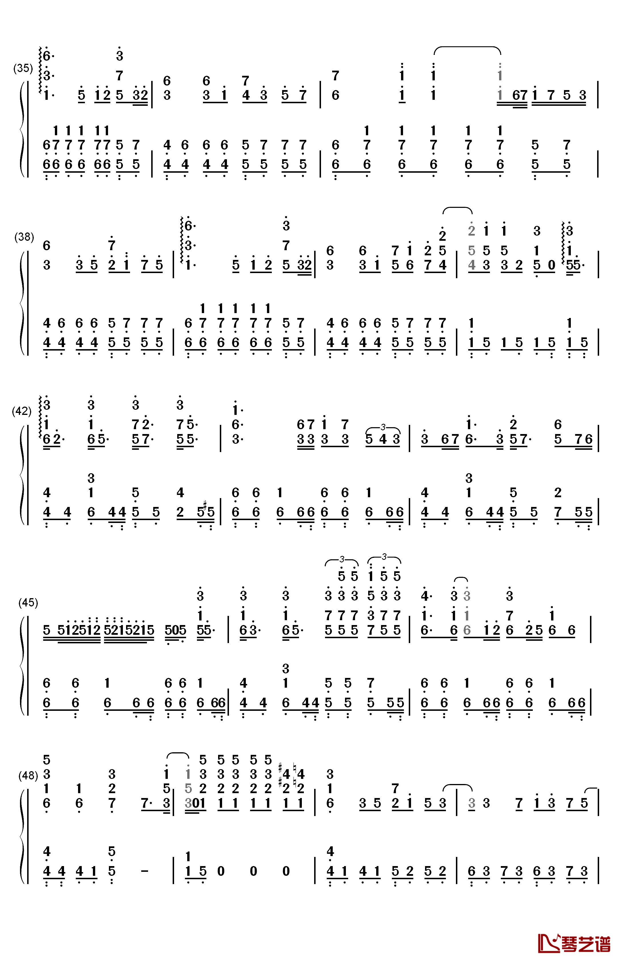 海の幽霊钢琴简谱-数字双手-米津玄师3