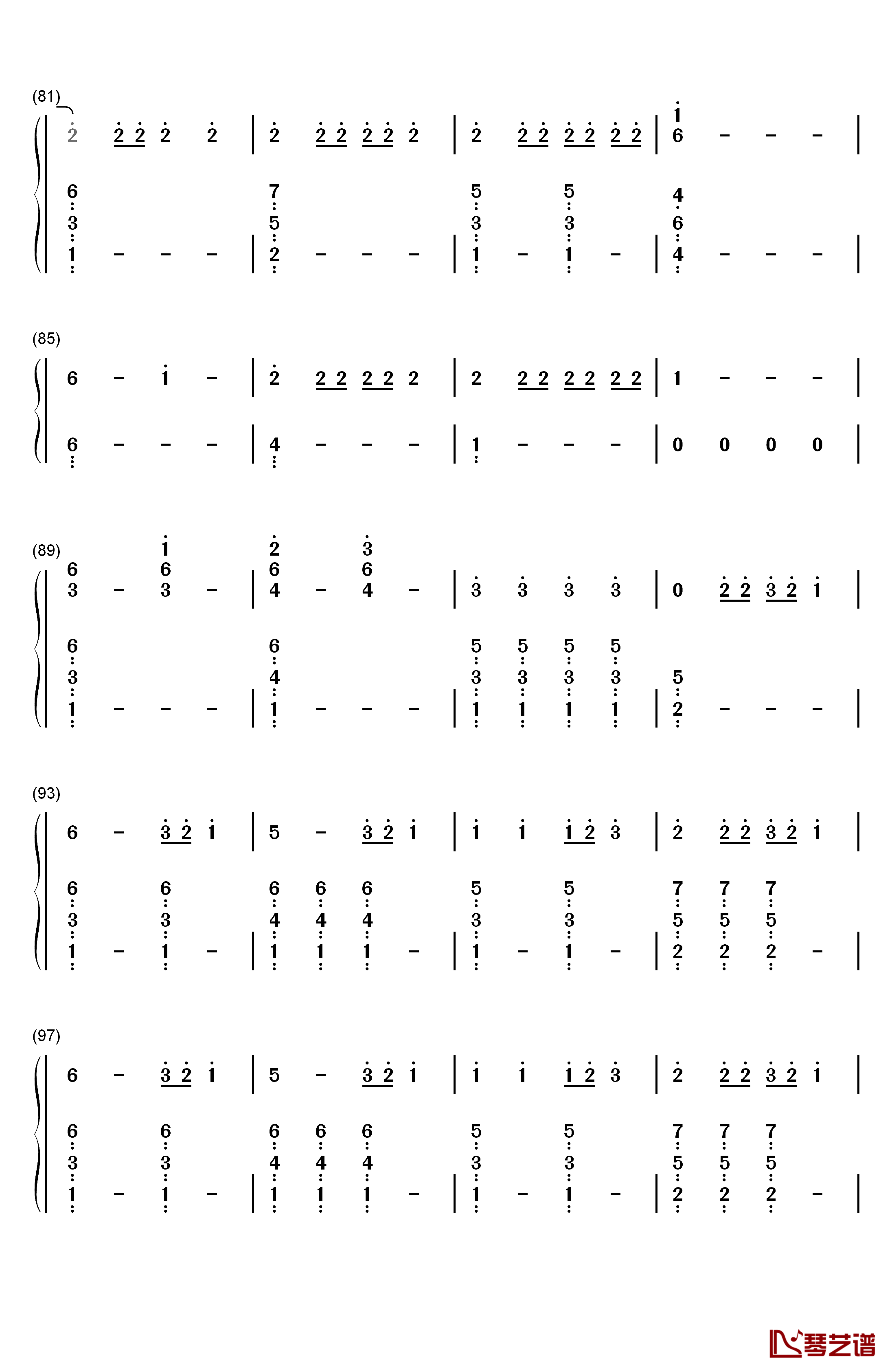 I Said Hi钢琴简谱-数字双手-Amy Shark5