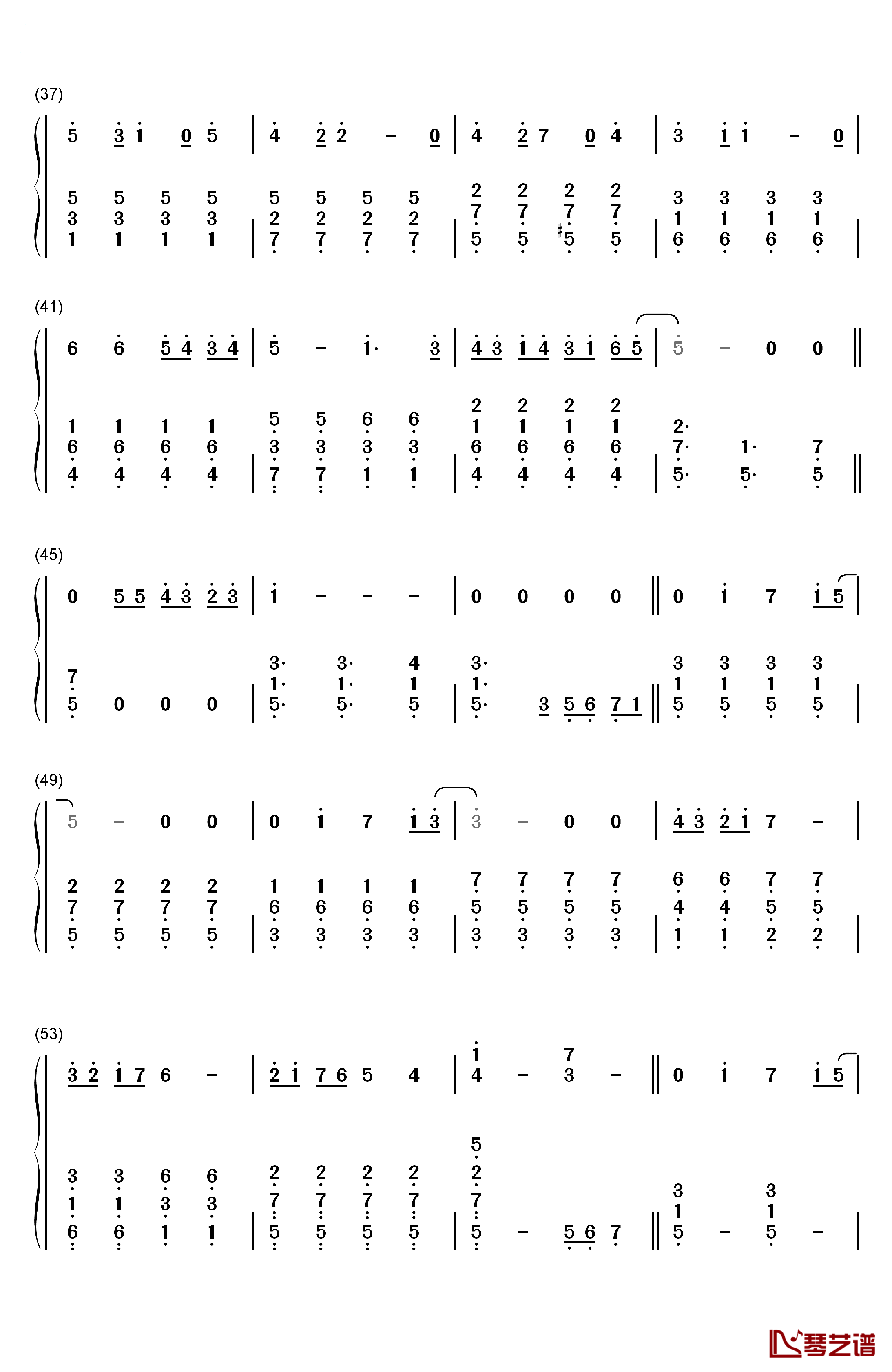 となりのトトロ钢琴简谱-数字双手-井上杏美3