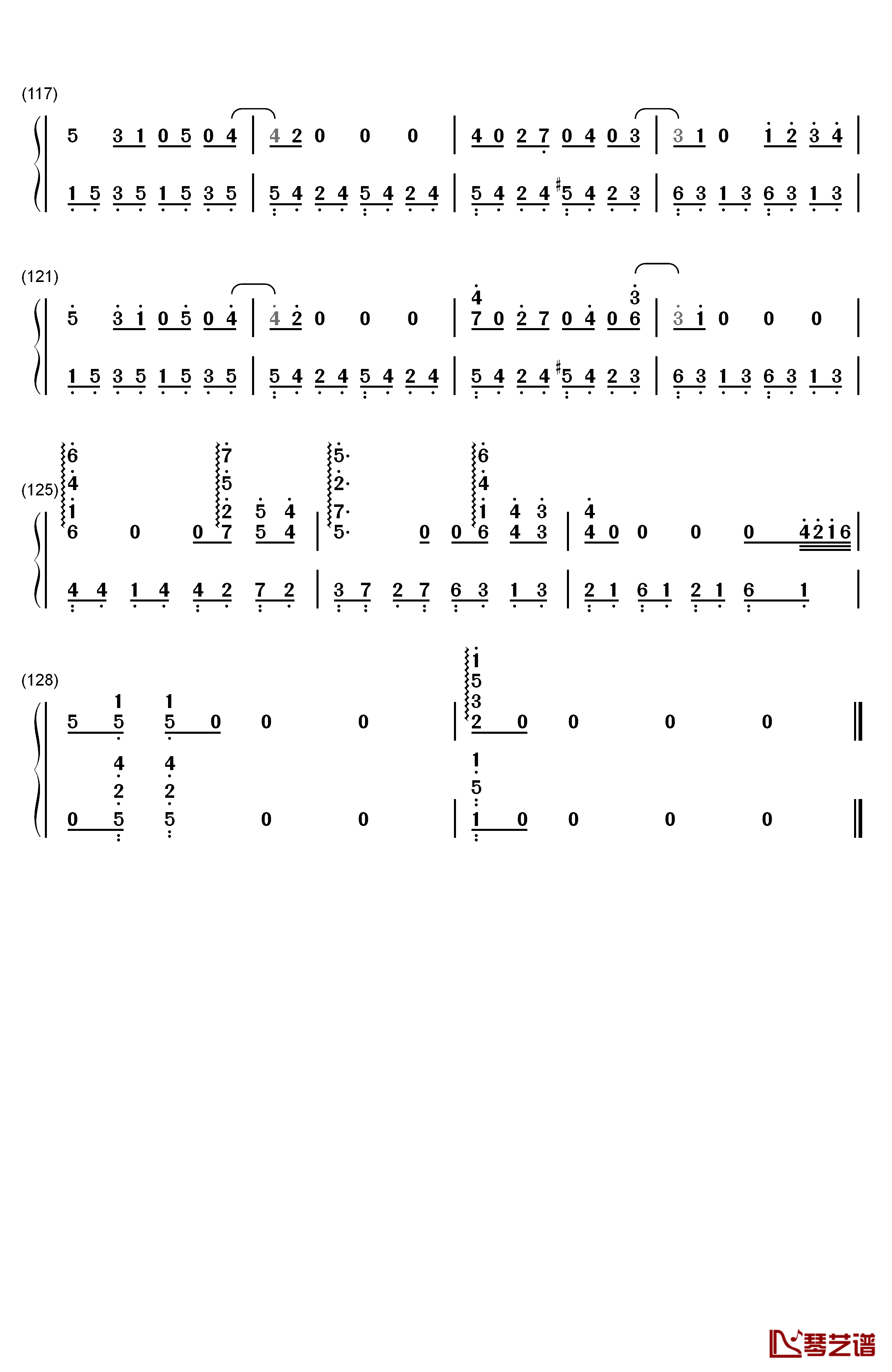 龙猫主题曲钢琴简谱-数字双手-宫崎骏6