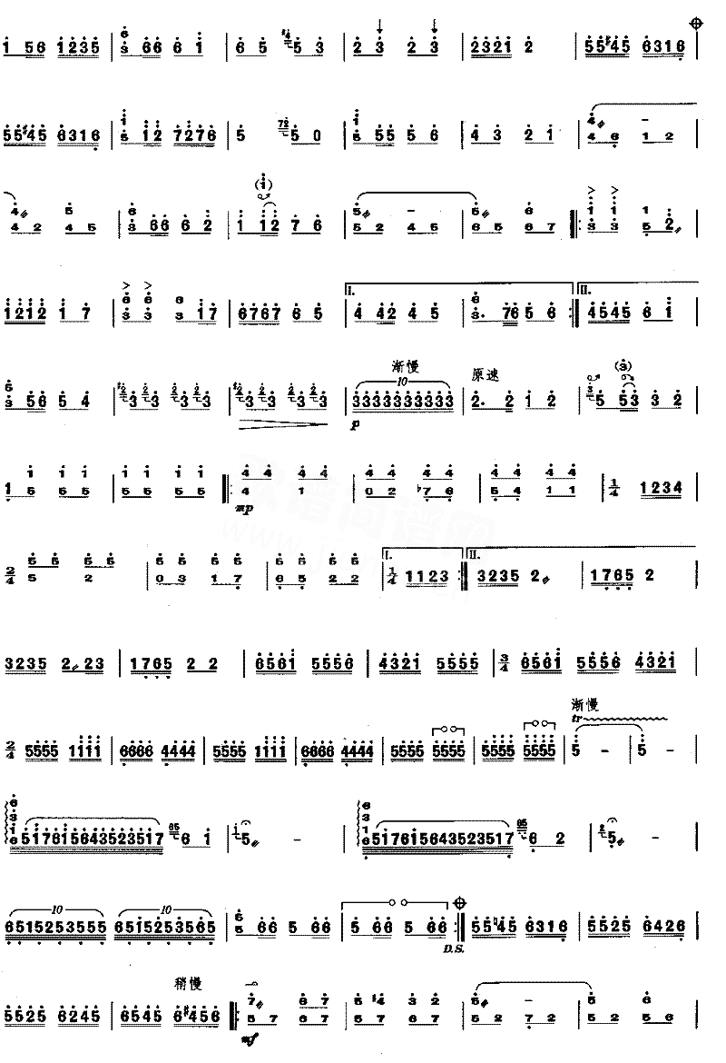 十五的夜曲[简谱版]独奏共3张简谱1