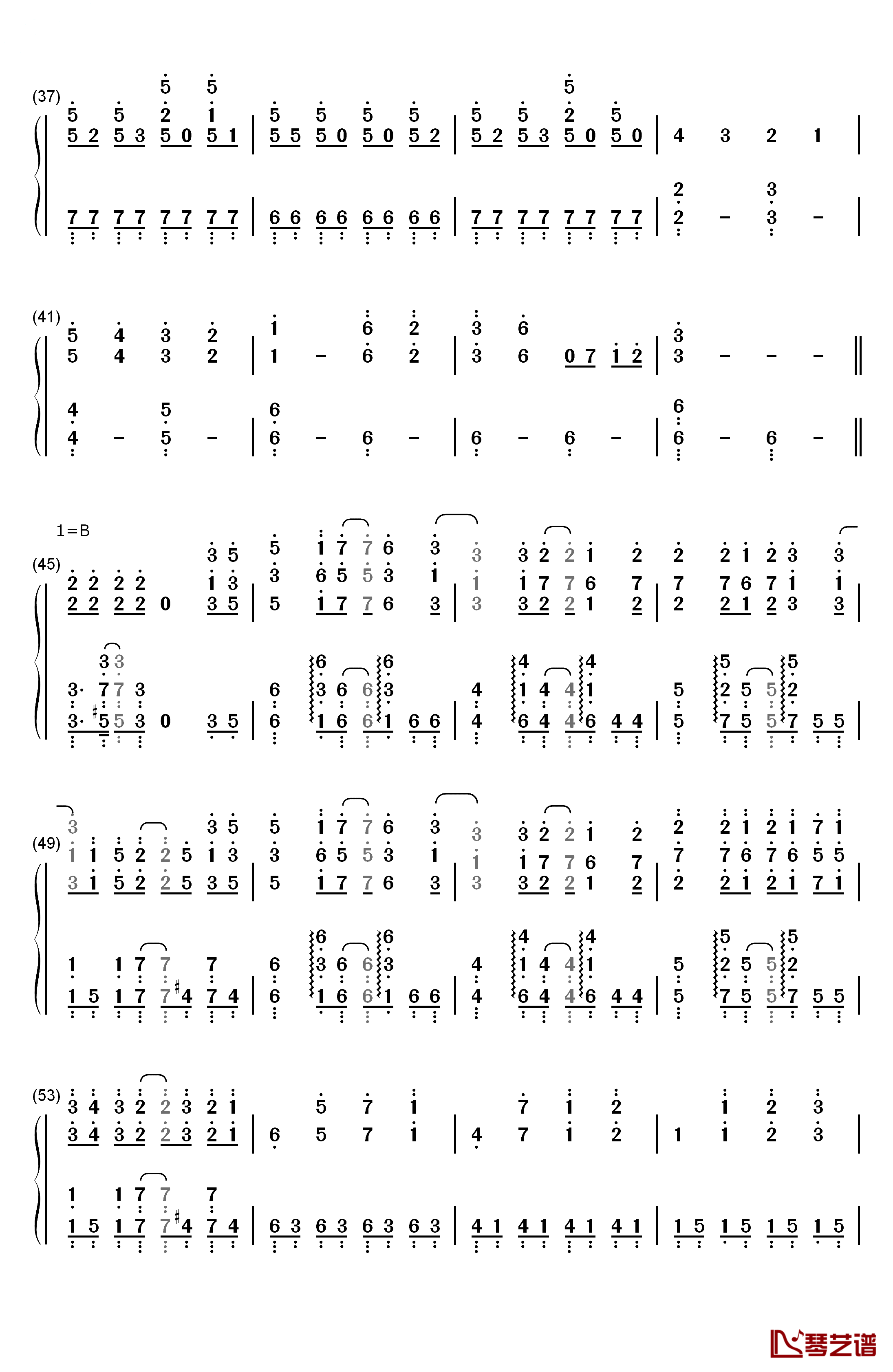 終わりの世界から钢琴简谱-数字双手-麻枝准  やなぎなぎ3