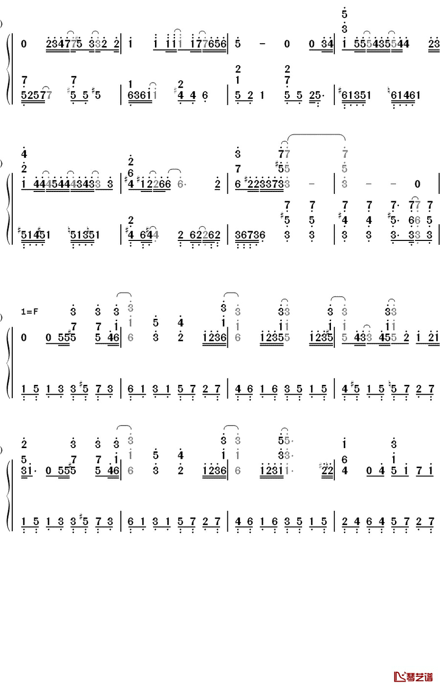 Like a star in the night钢琴简谱-数字双手-仓木麻衣2