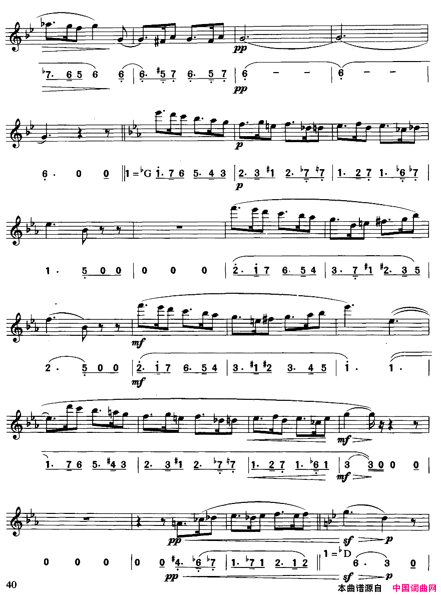 西西里舞曲简线合谱简谱1