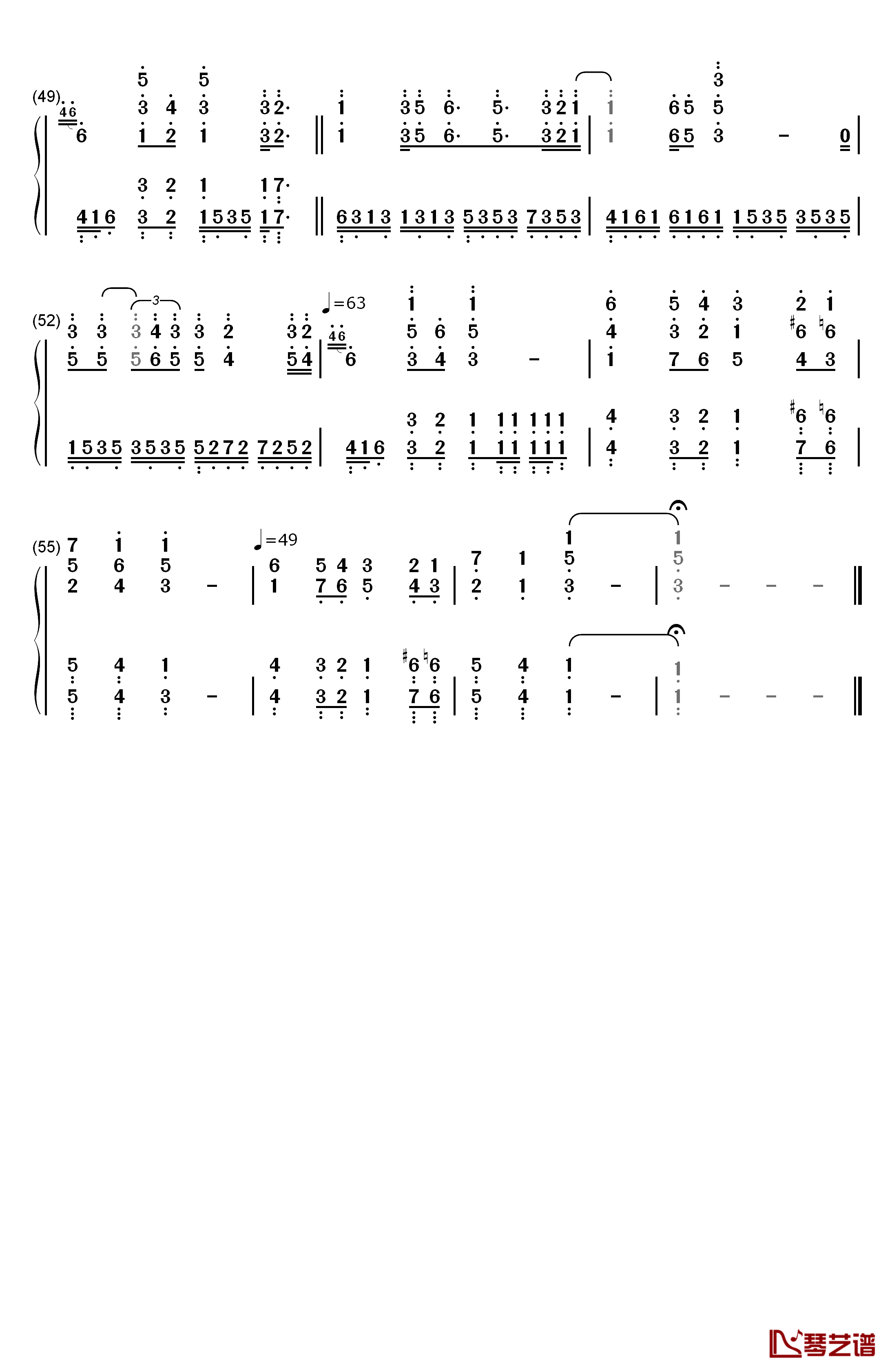 Let It Be钢琴简谱-数字双手-理查德克莱德曼4