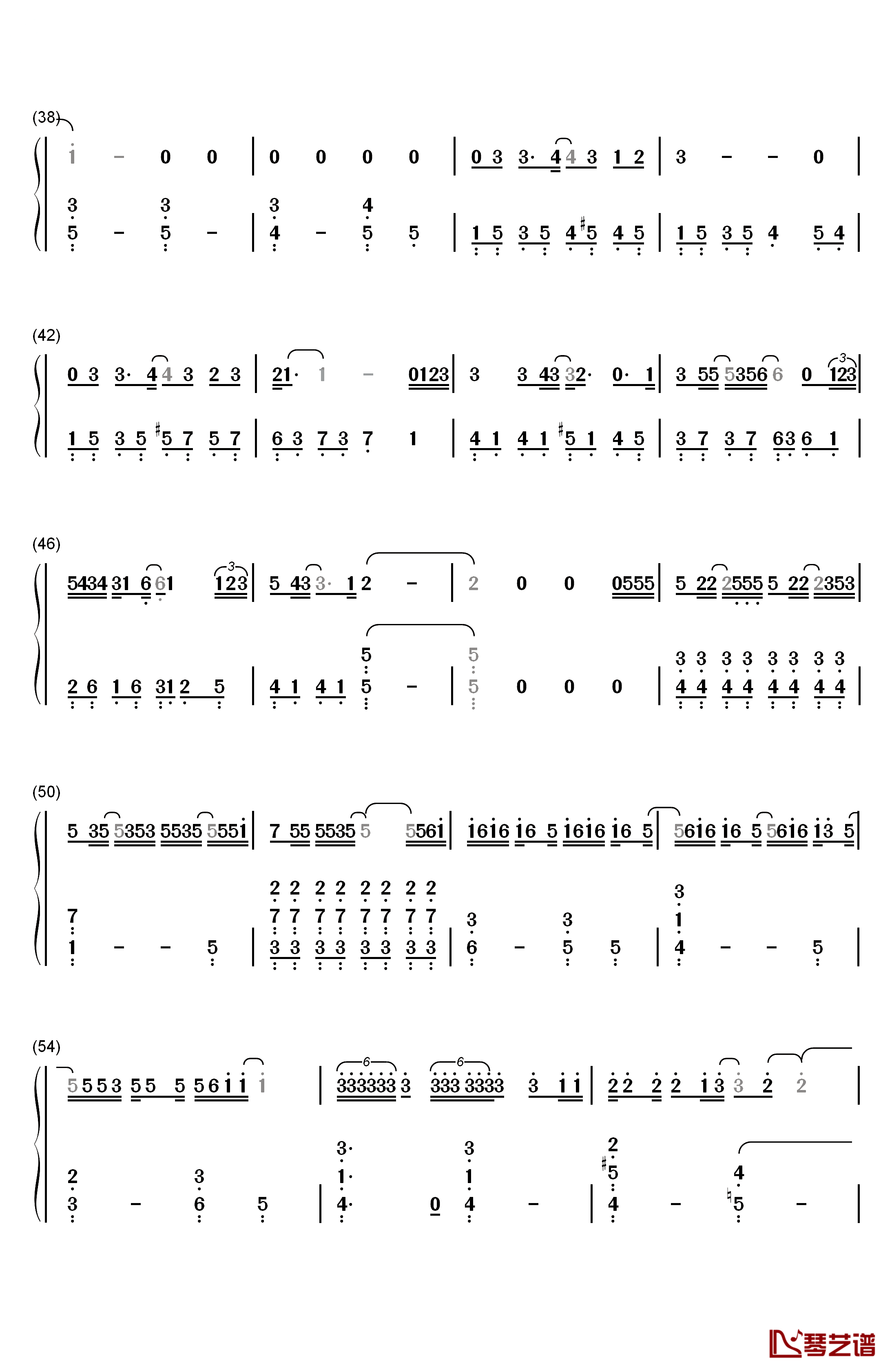 你要的全拿走钢琴简谱-数字双手-胡彦斌3