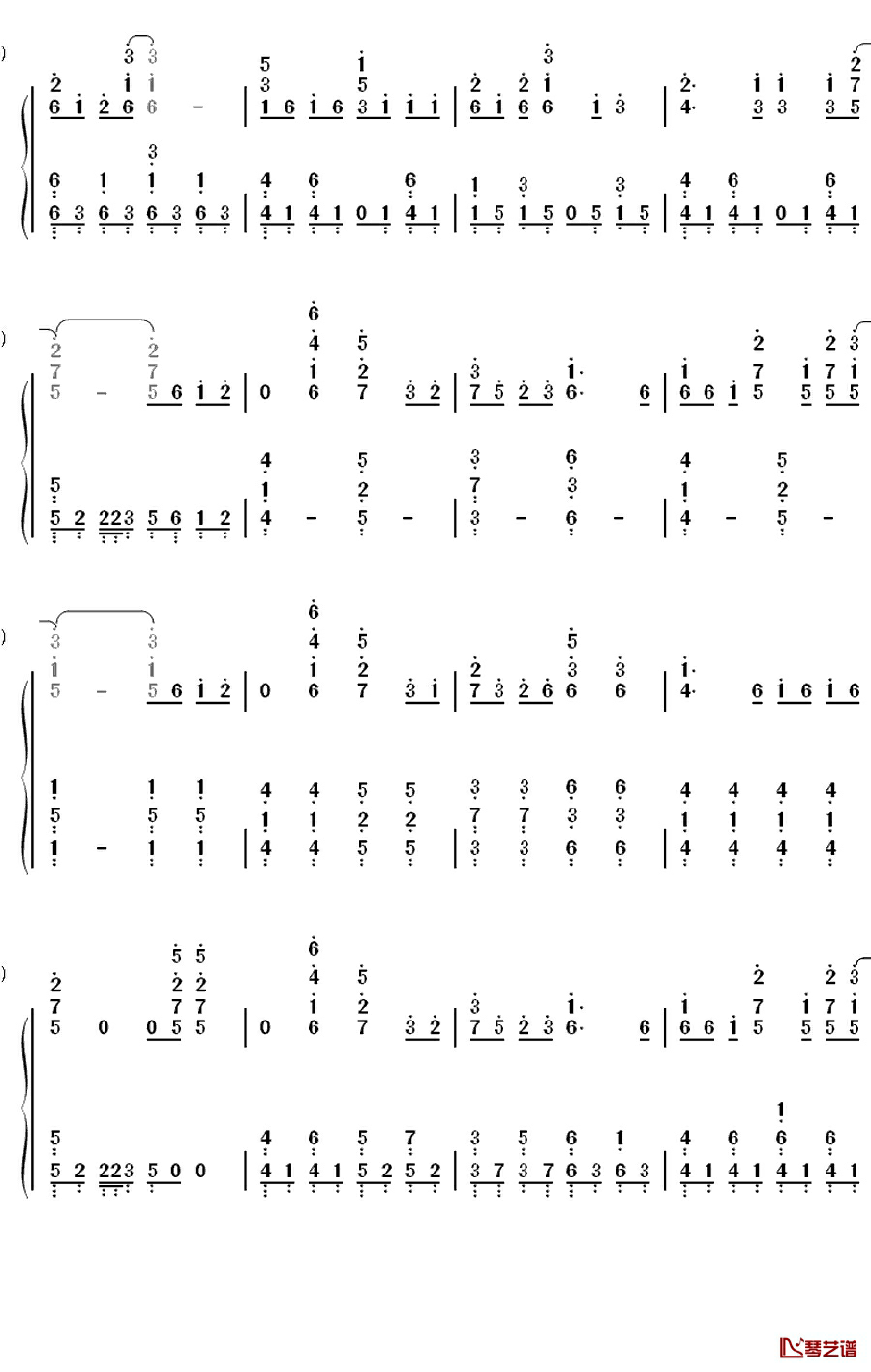 东京レトロ 钢琴简谱-数字双手-初音ミク5