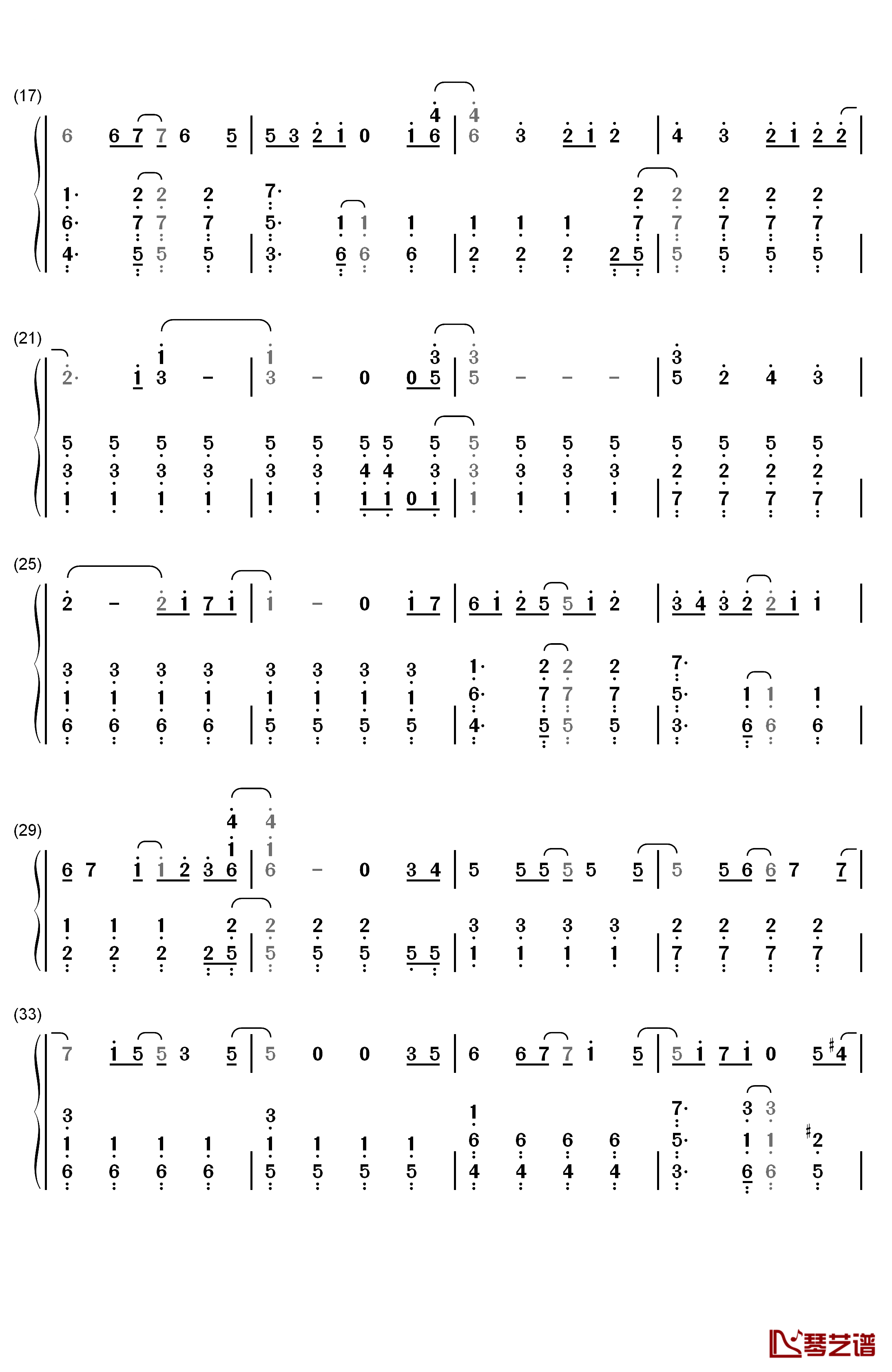 机会的顺序钢琴简谱-数字双手-AKB482