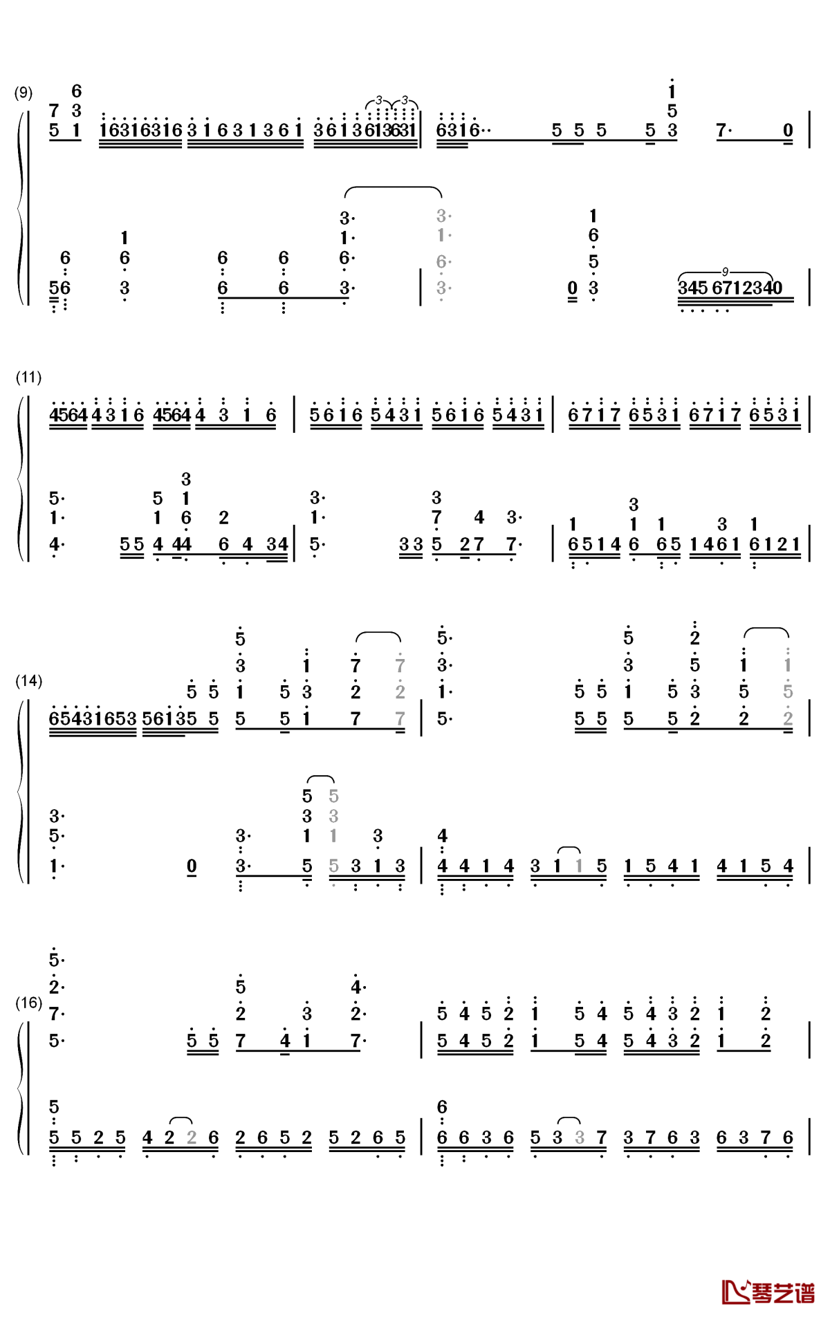 Stories钢琴简谱-数字双手-Snow Man2